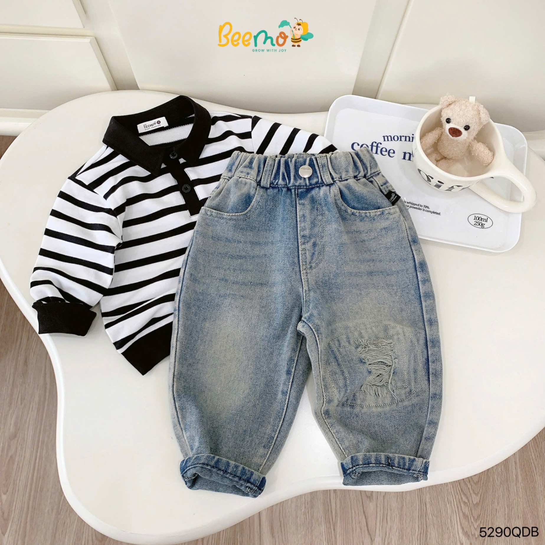 Quần jeans rách gối Beemo
