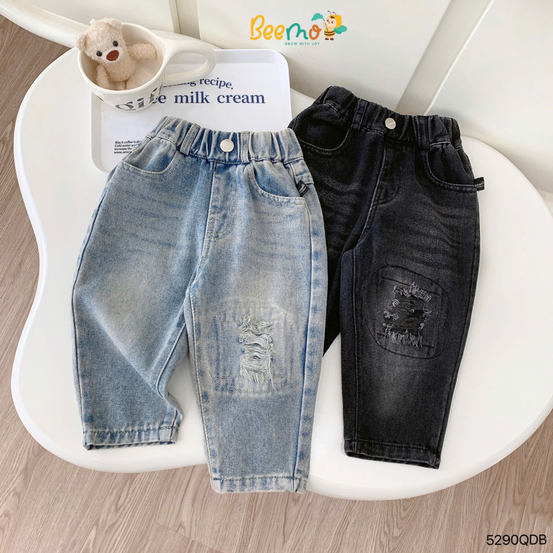 Quần jeans rách gối Beemo