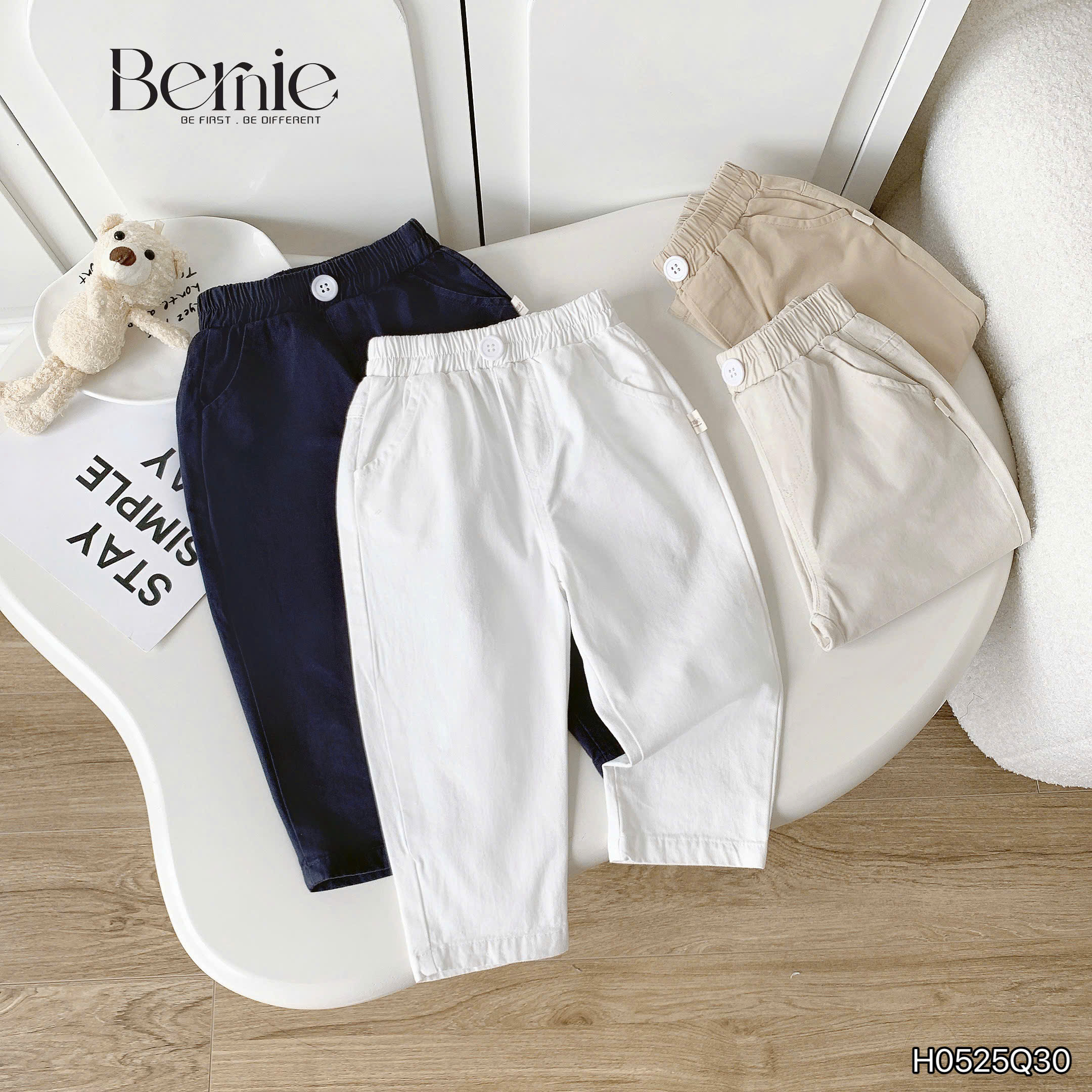 Quần kaki basic 4 màu Bernie