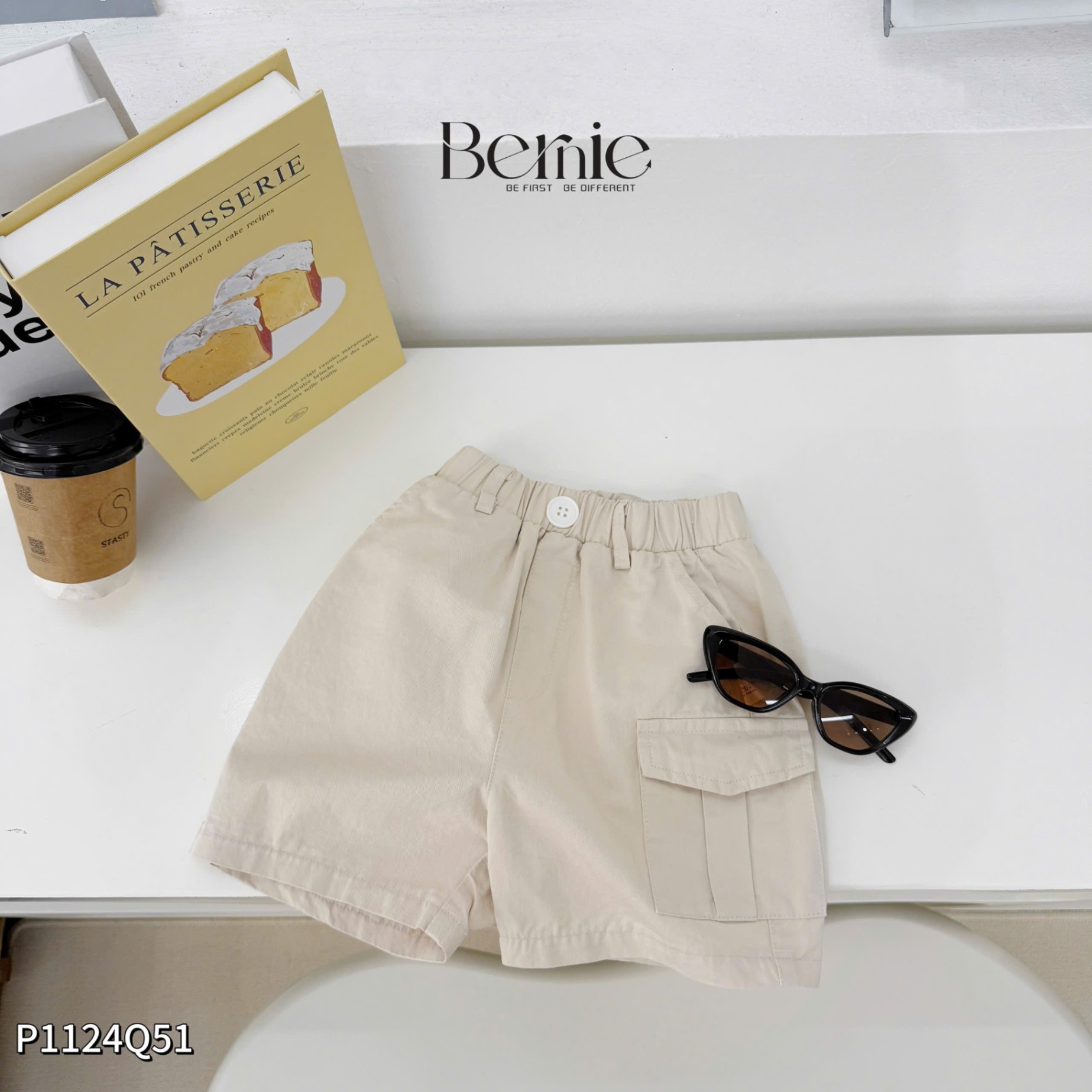 Quần ngố kaki bé trai Bernie