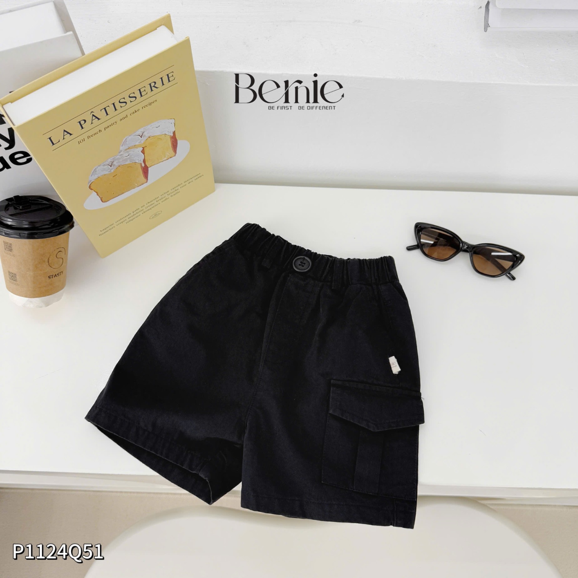 Quần ngố kaki bé trai Bernie