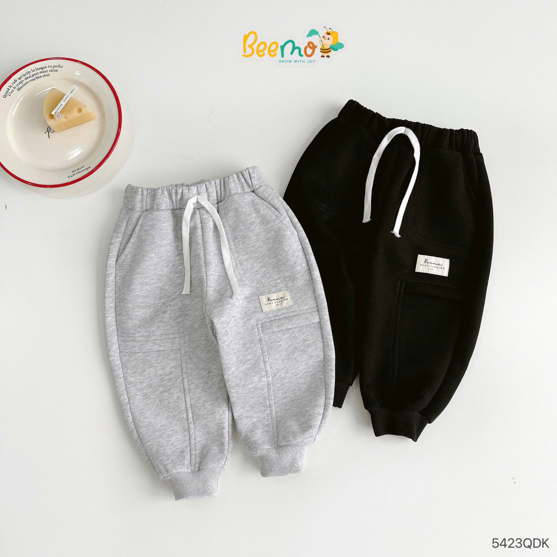 Quần nỉ bo gấu phối tag Beemo