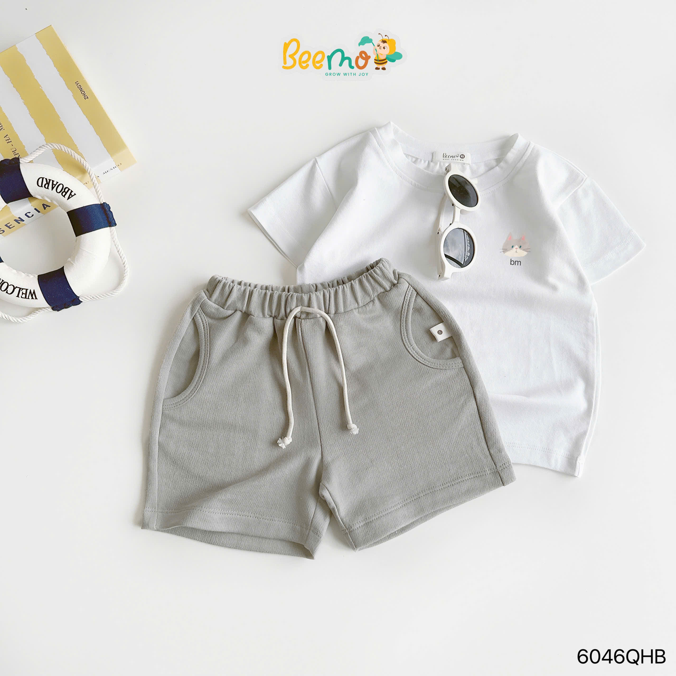 Quần short da cá túi trơn Beemo