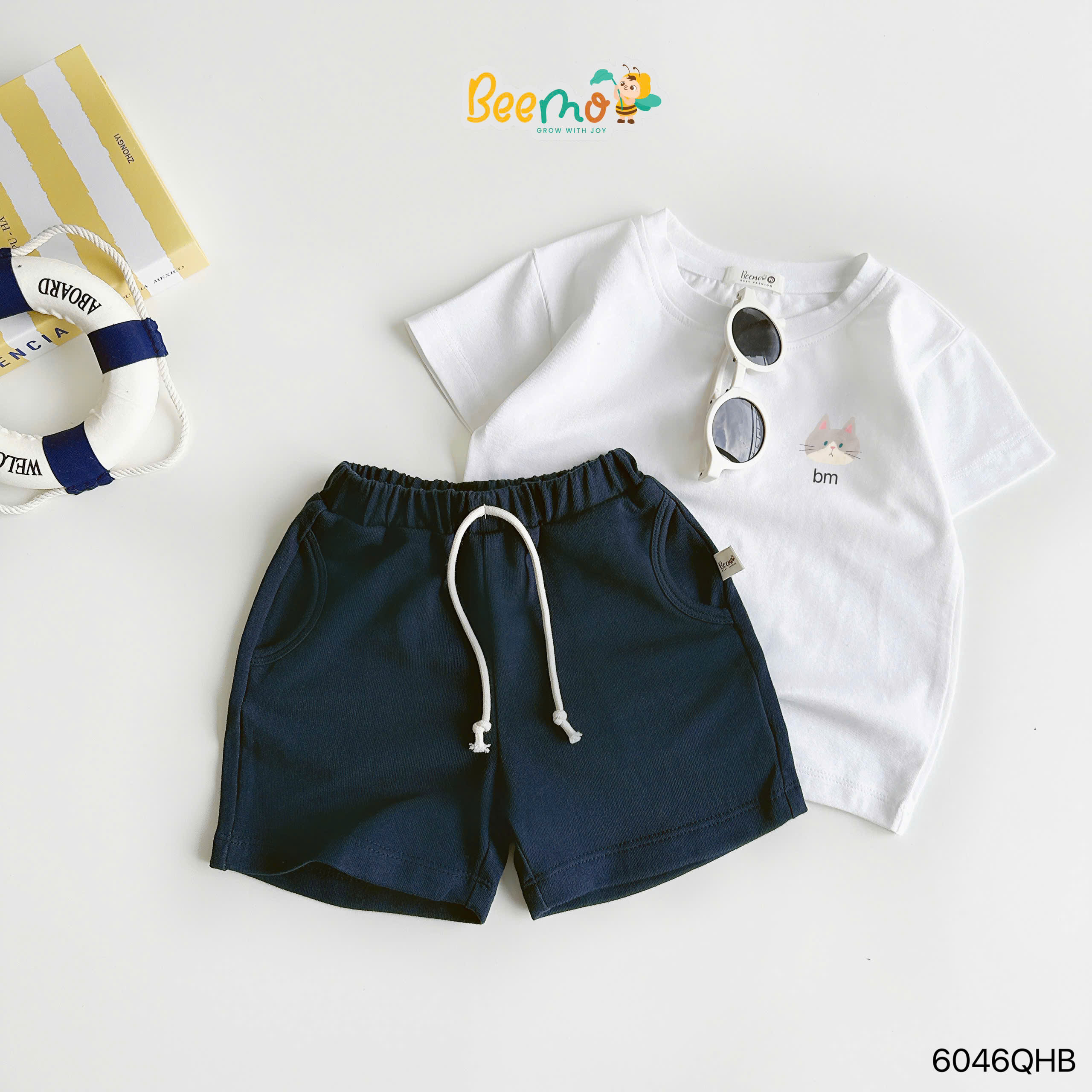Quần short da cá túi trơn Beemo