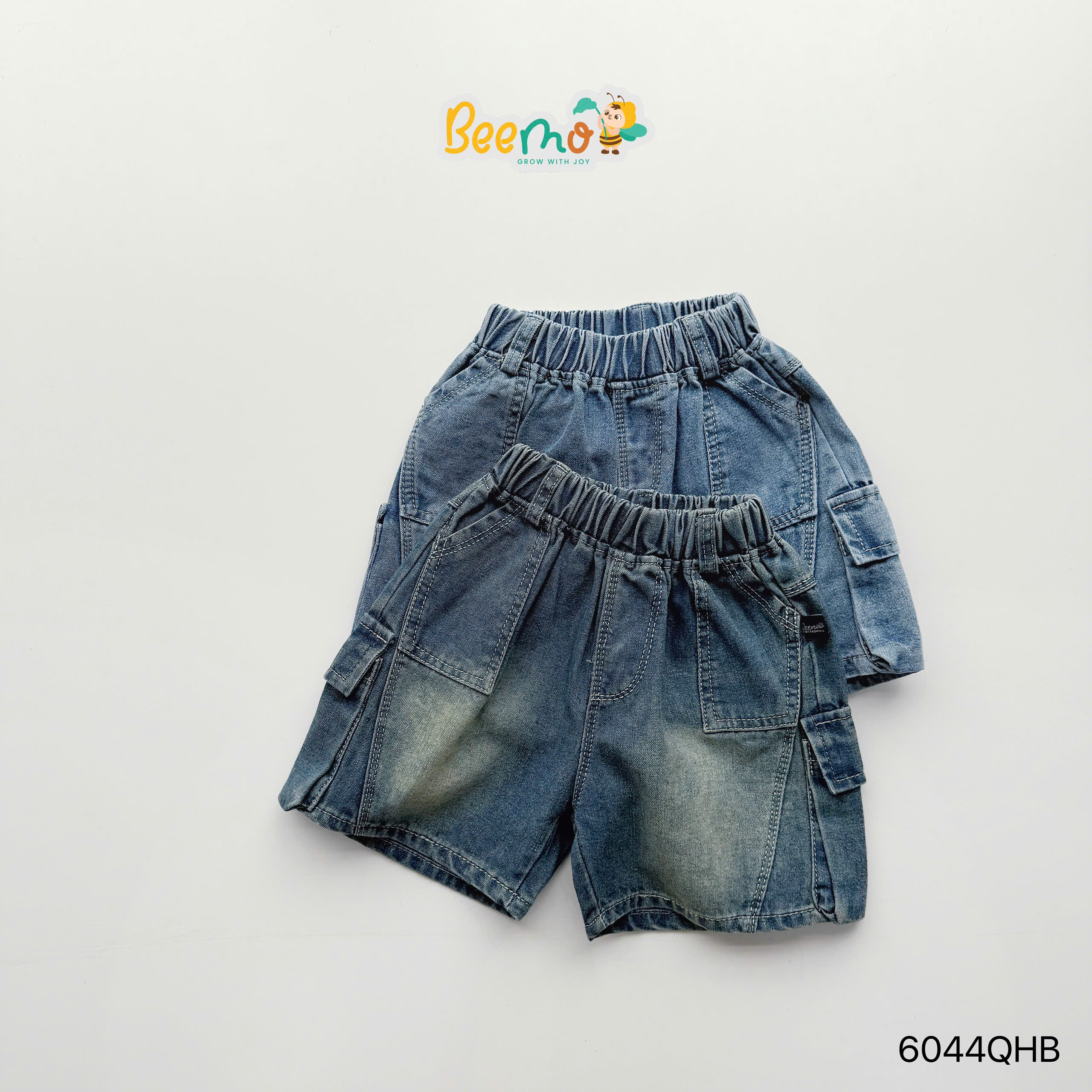 Quần short jean túi hộp Beemo