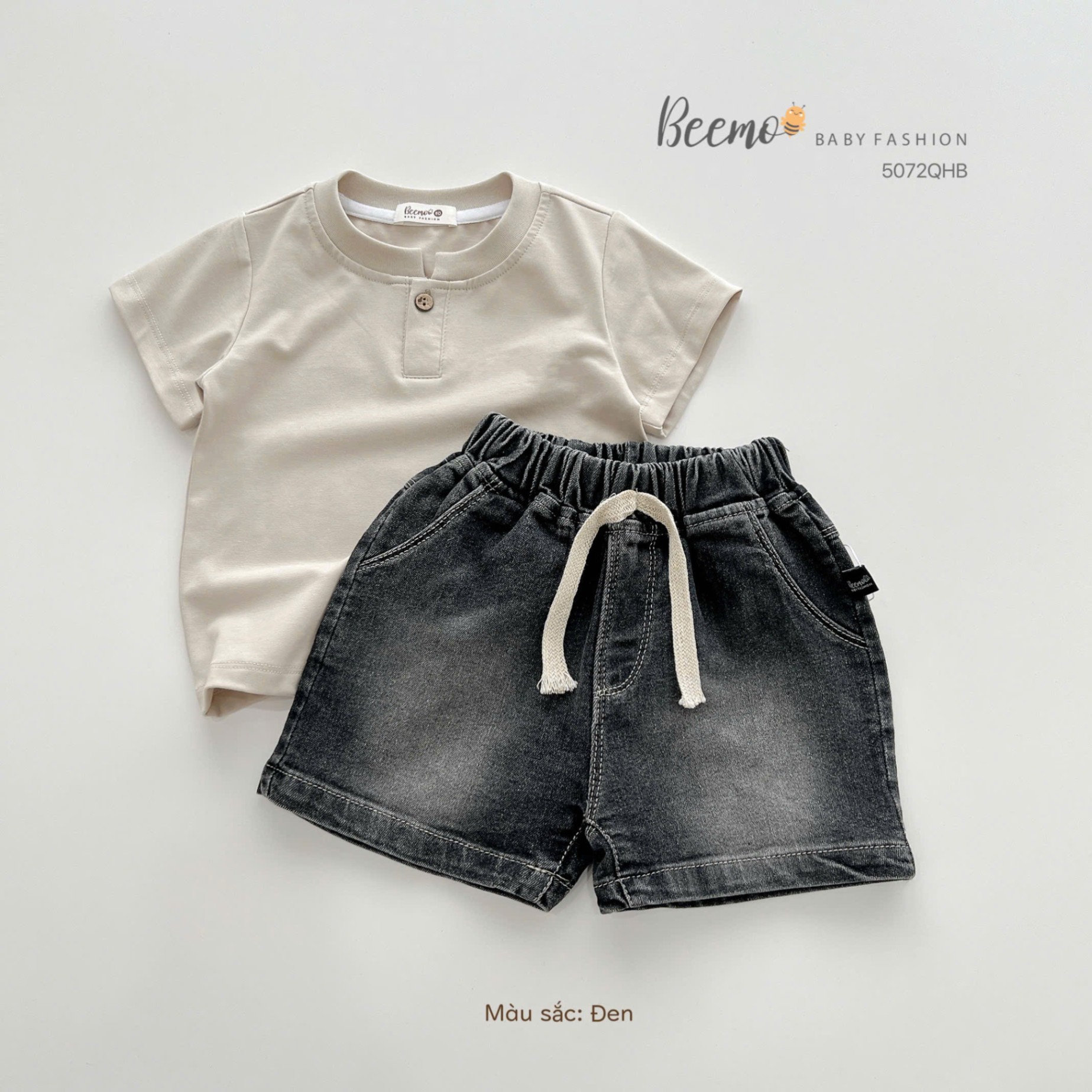 Quần short jeans co giãn Beemo