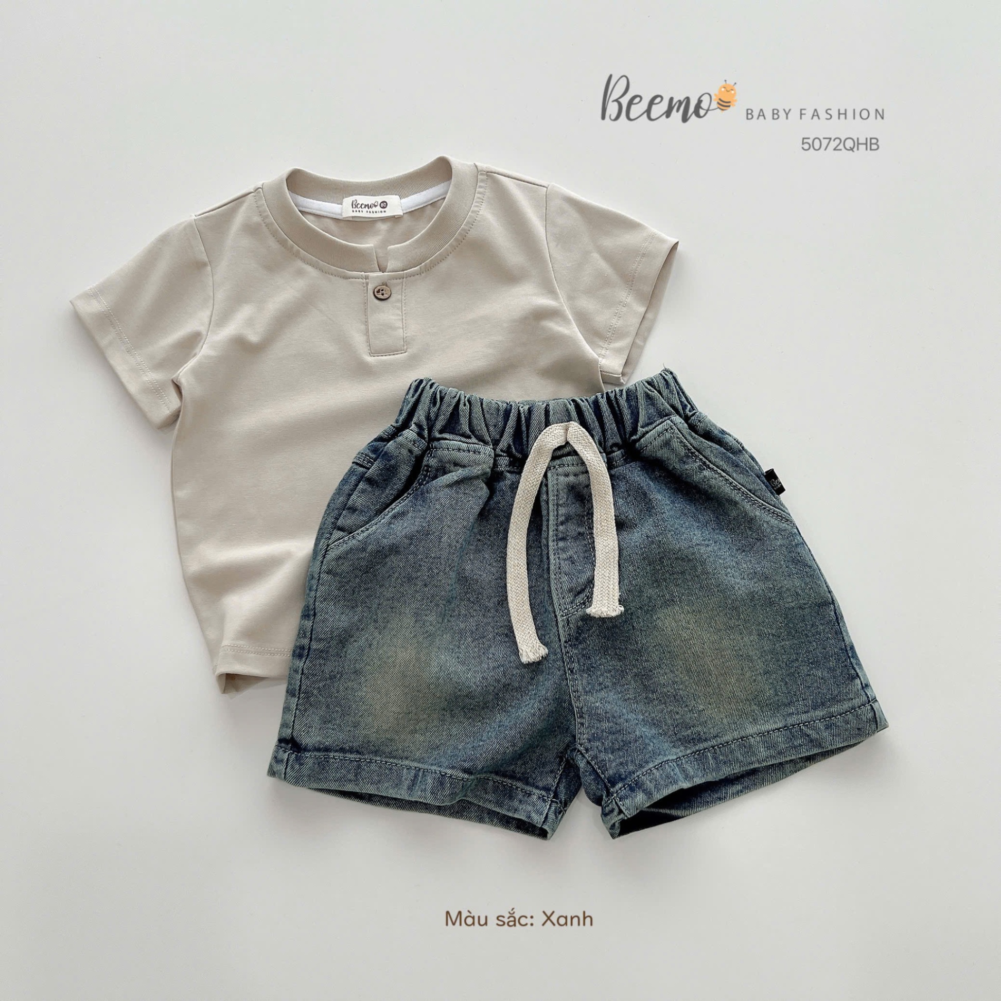 Quần short jeans co giãn Beemo