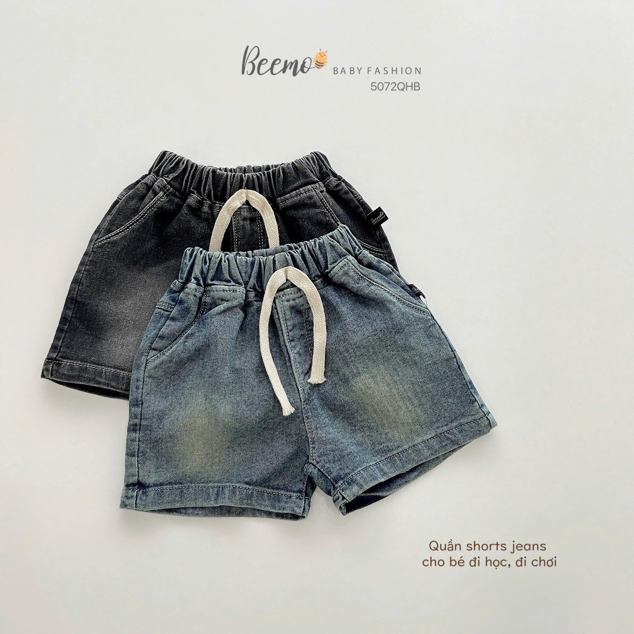 Quần short jeans co giãn Beemo