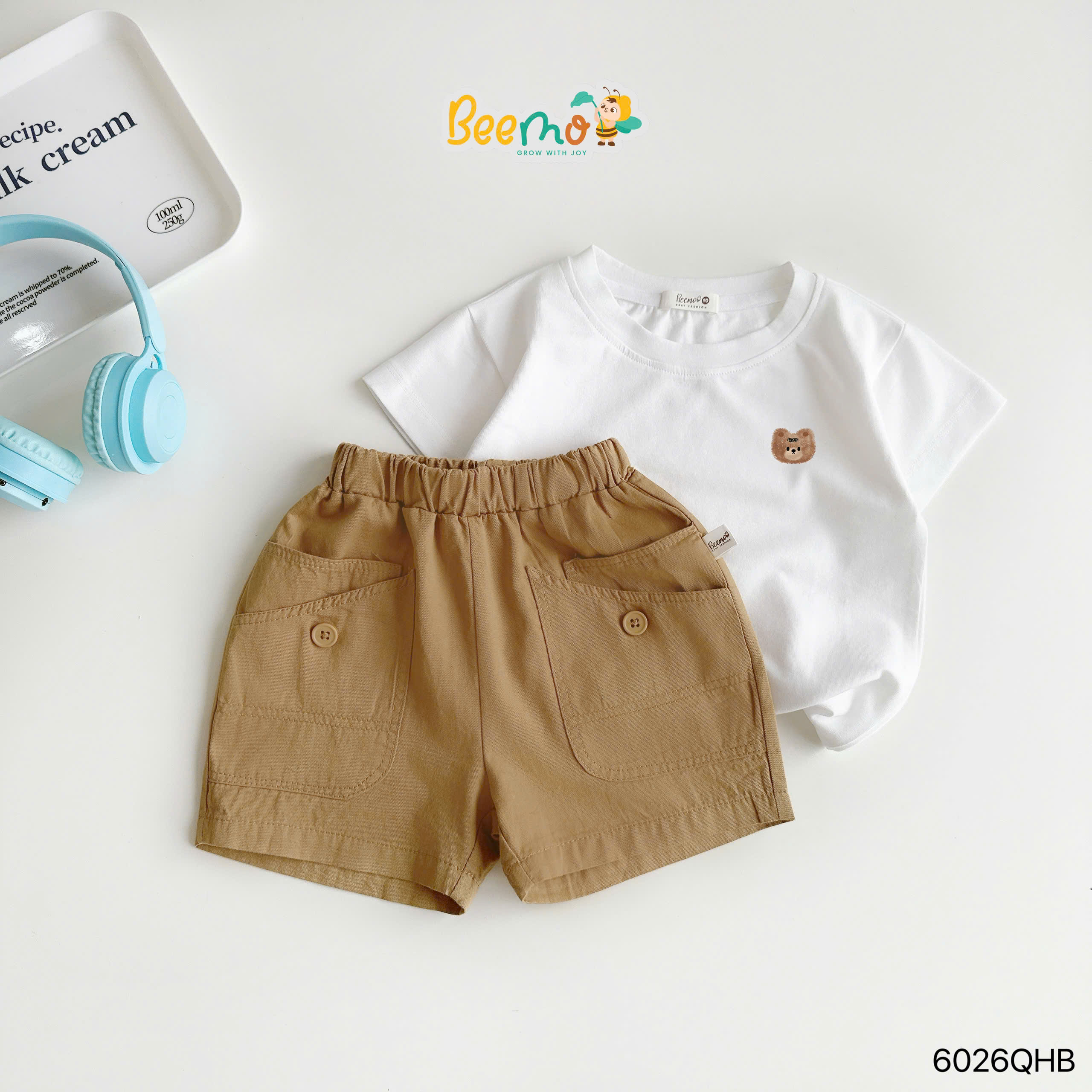 Quần short kaki phối túi Beemo