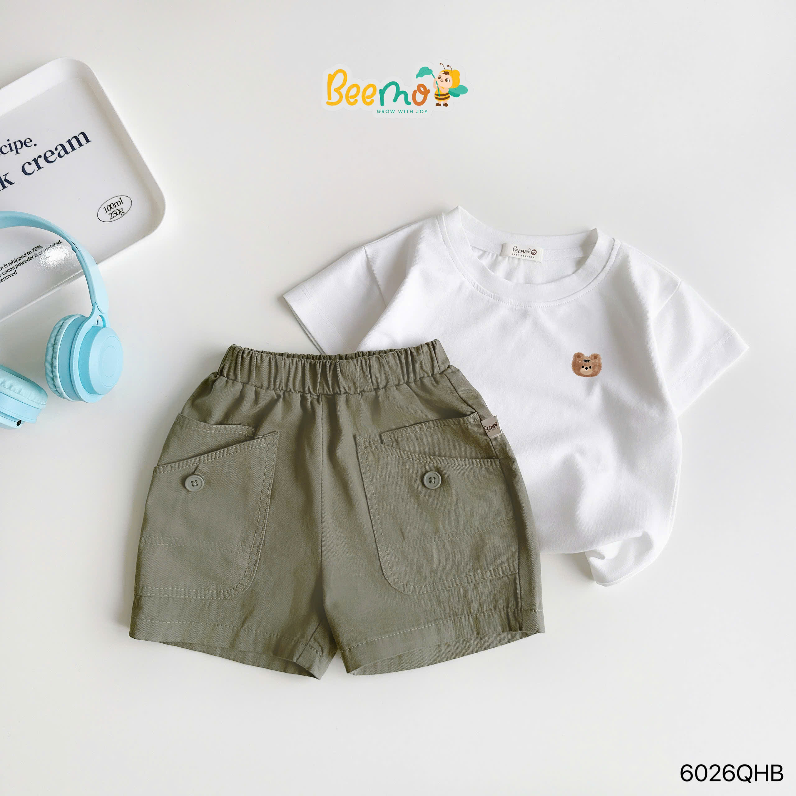 Quần short kaki phối túi Beemo