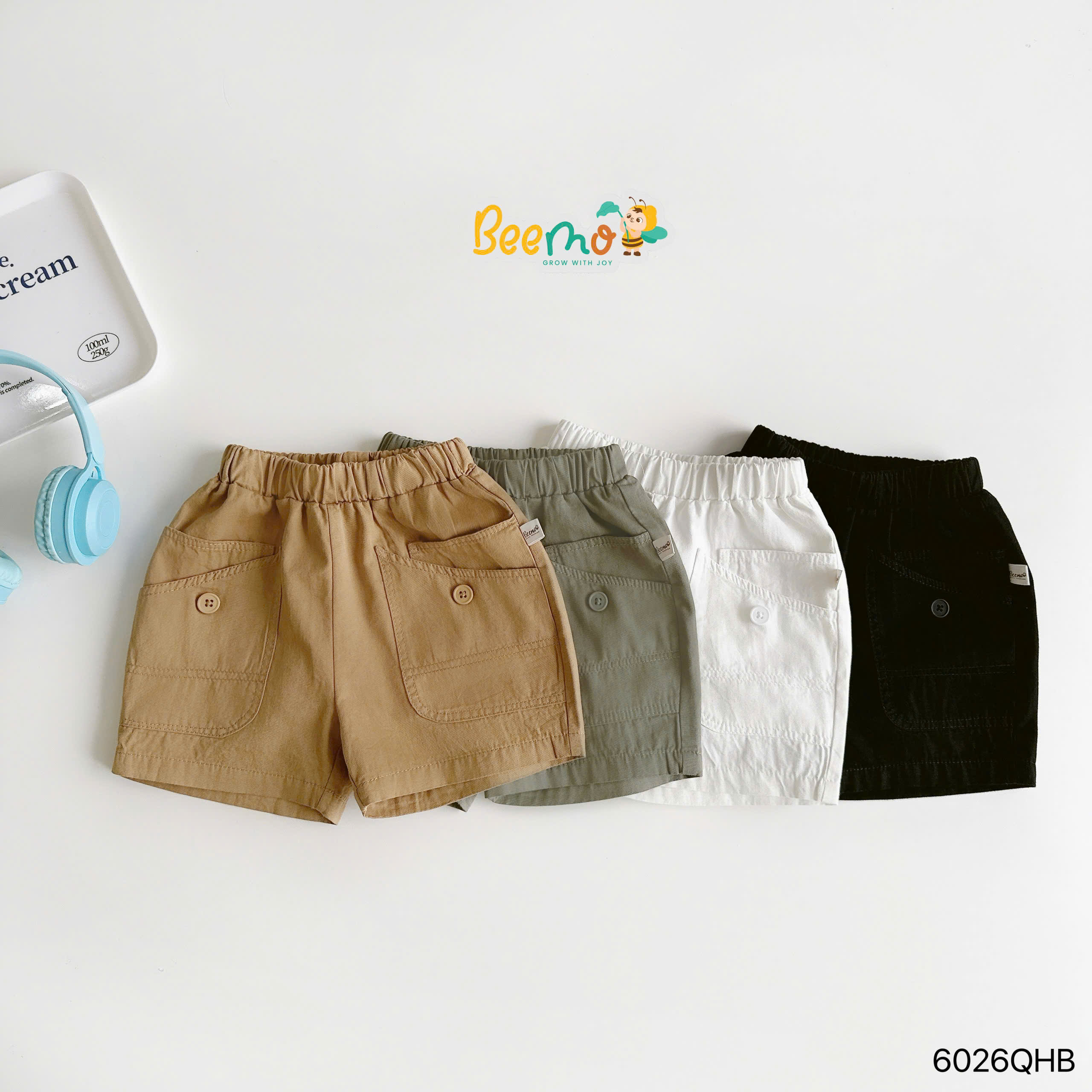 Quần short kaki phối túi Beemo