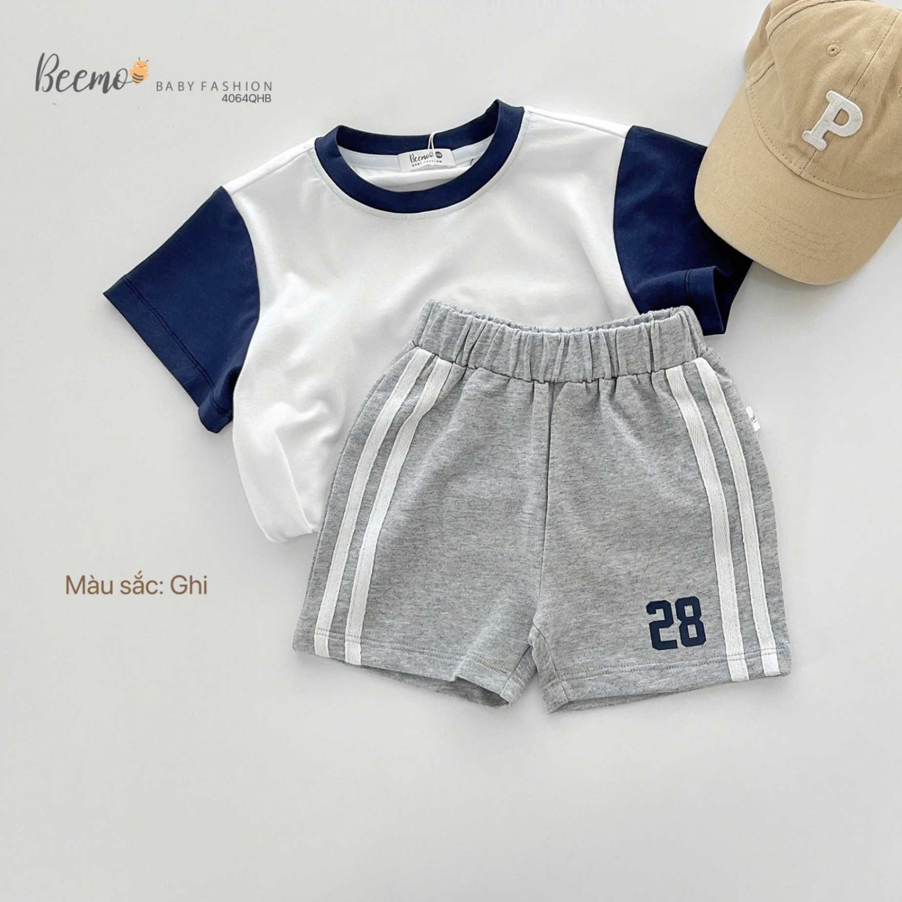 Quần short thể thao in số 28 Beemo