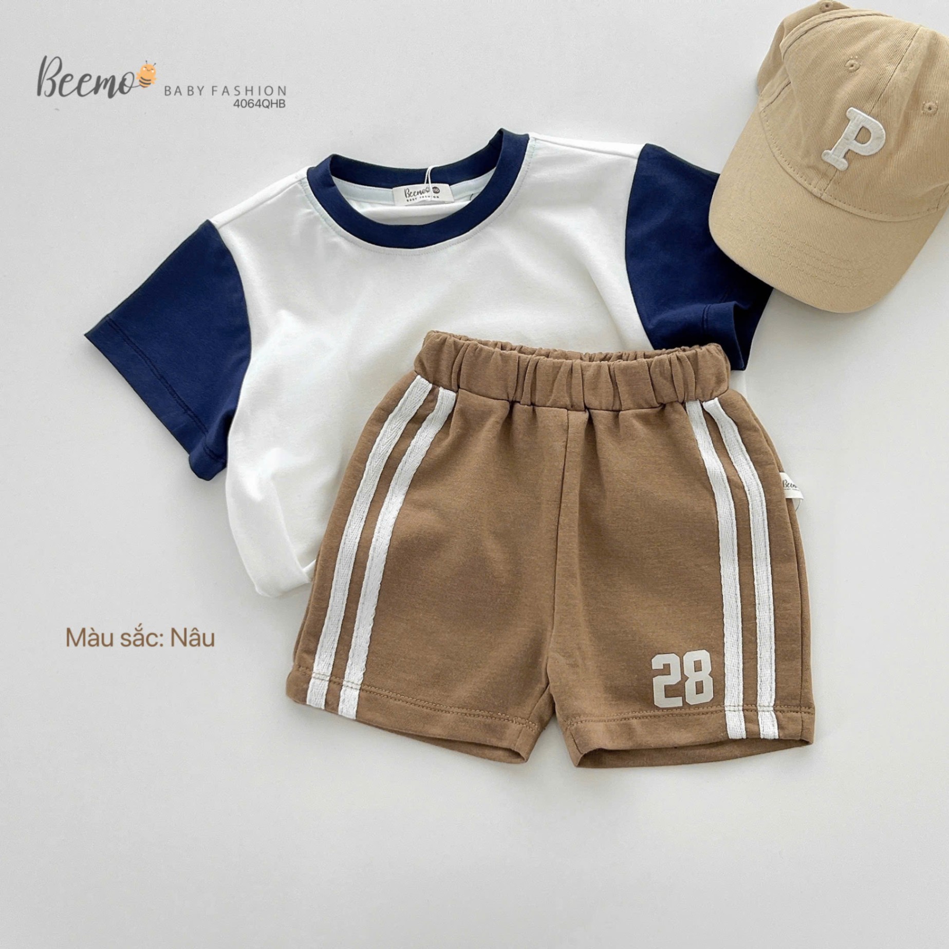 Quần short thể thao in số 28 Beemo
