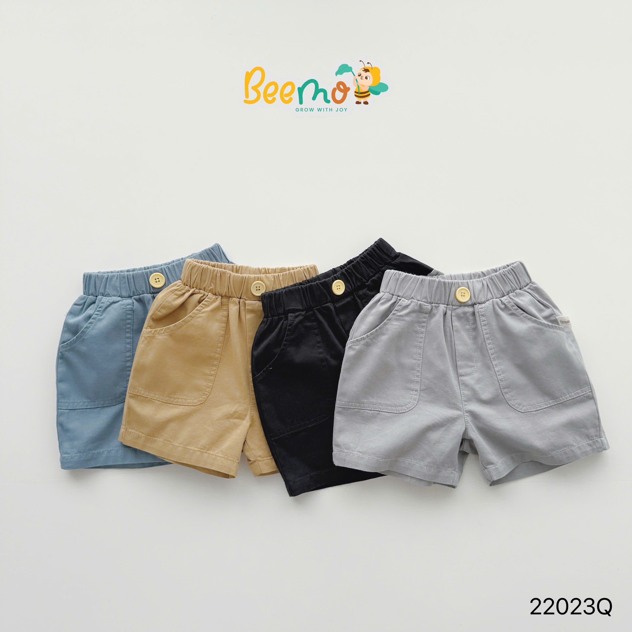 Quần sooc đùi kaki basic Beemo cho bé, chất mềm