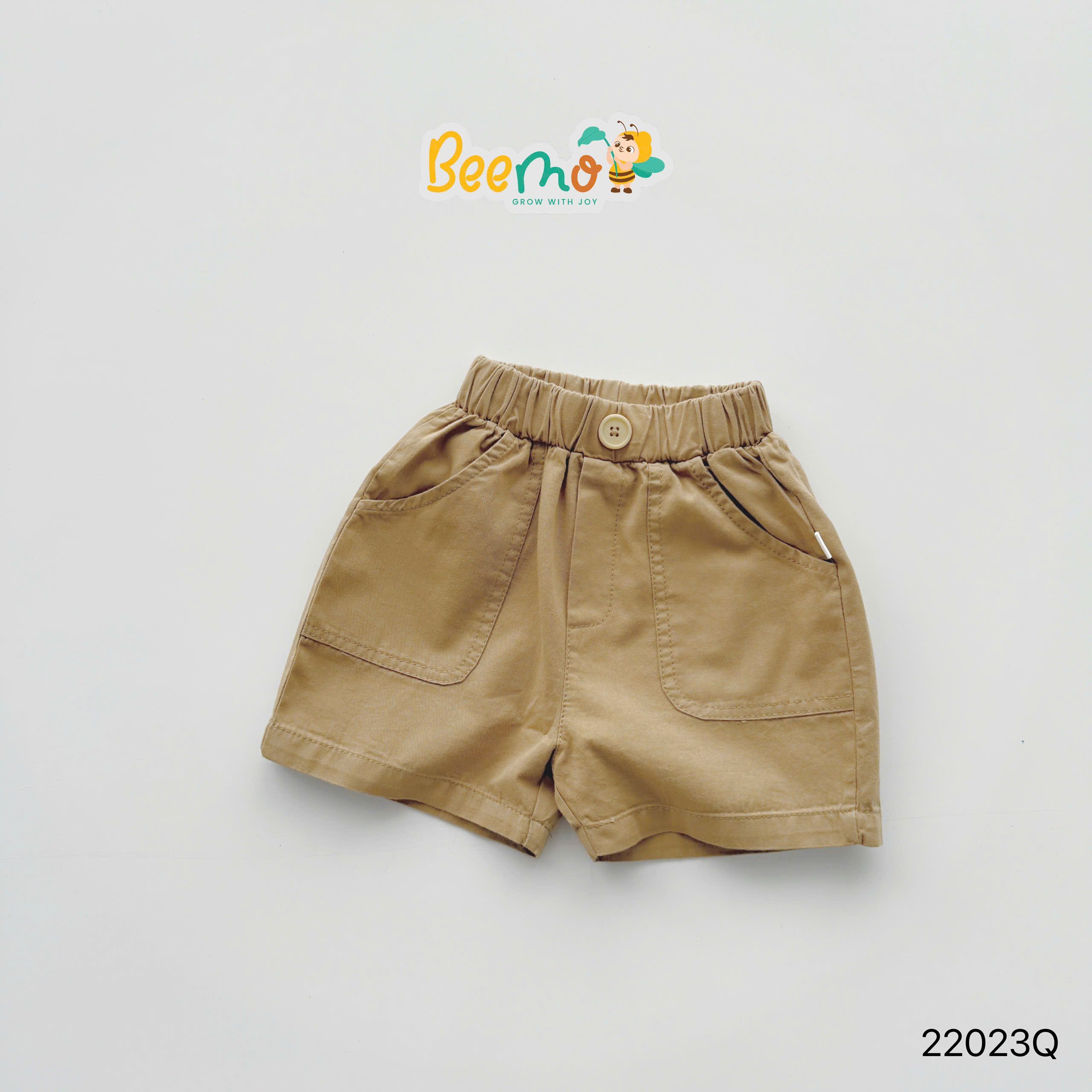 Quần sooc đùi kaki basic Beemo cho bé, chất mềm
