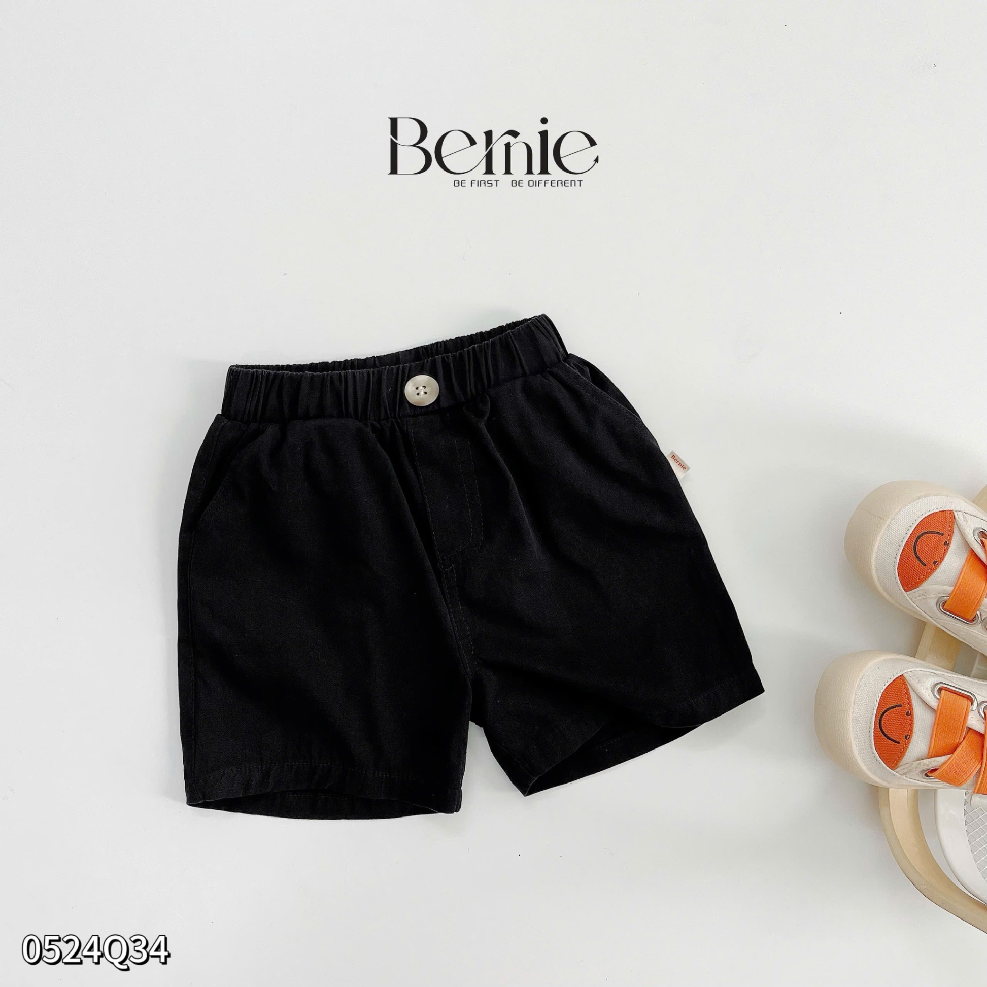 Quần sooc kaki trơn cho bé Bernie