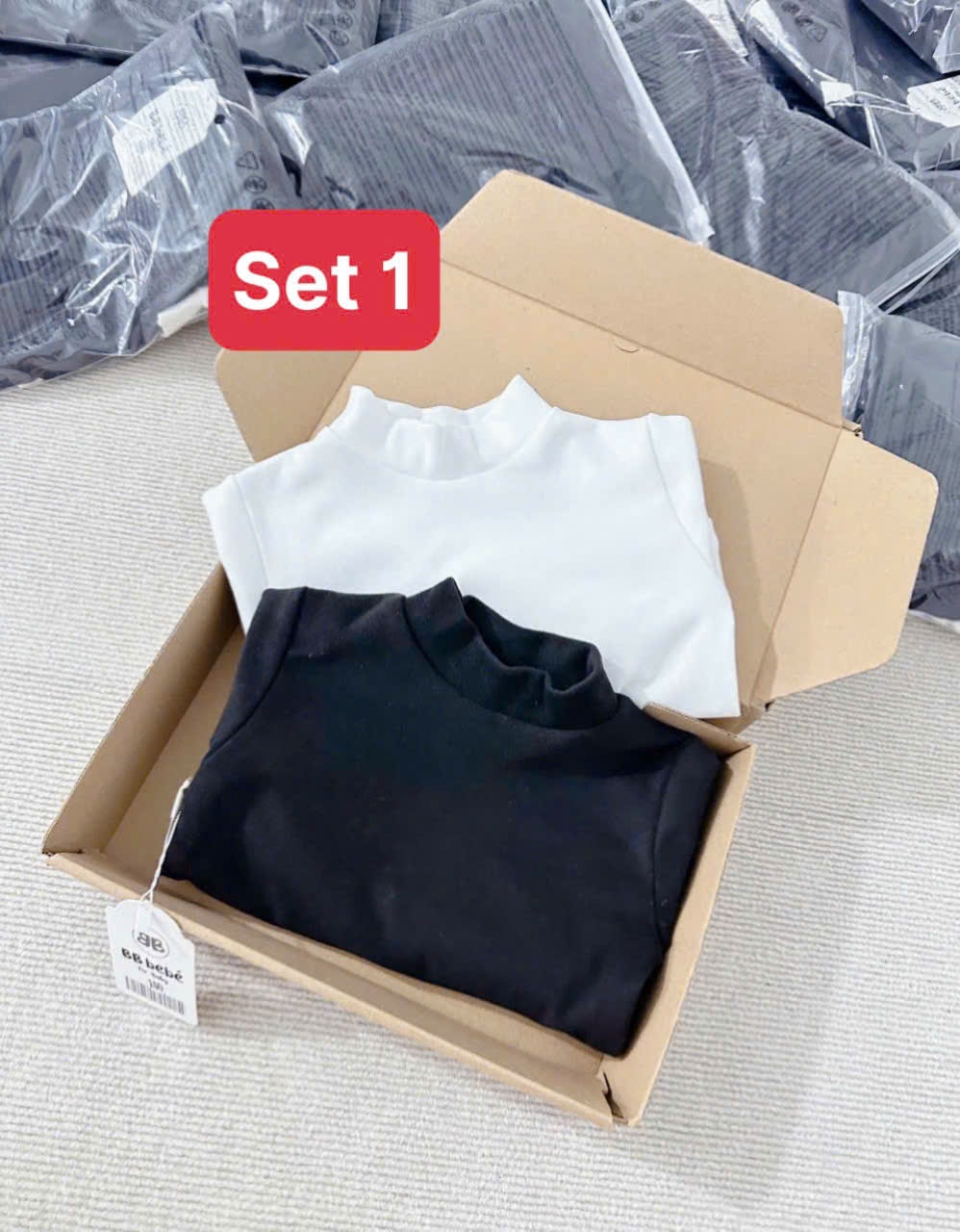 Set 2 áo giữ nhiệt cotton basic VNXK