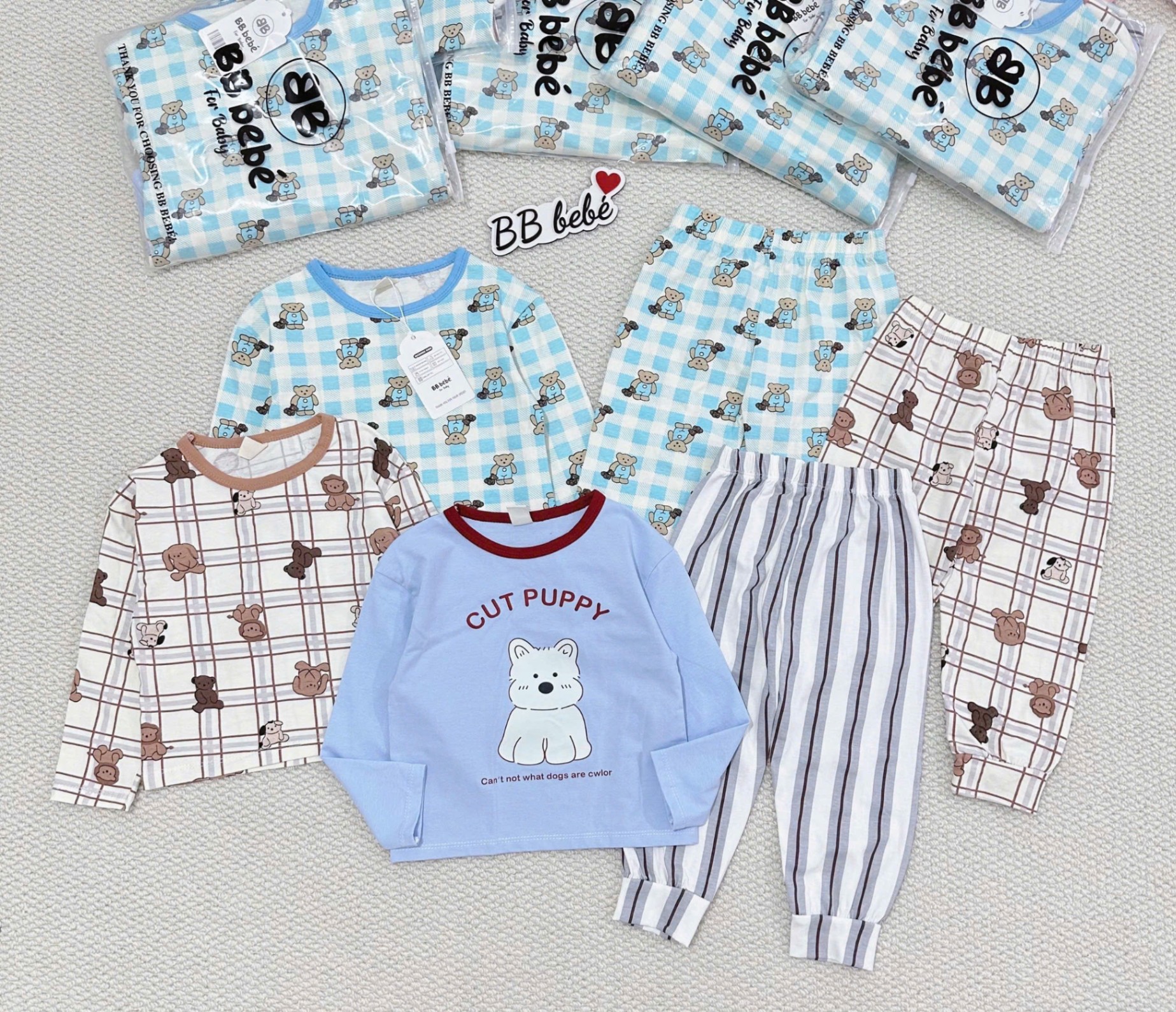 Set 3 bộ gấu Hàn VNXK