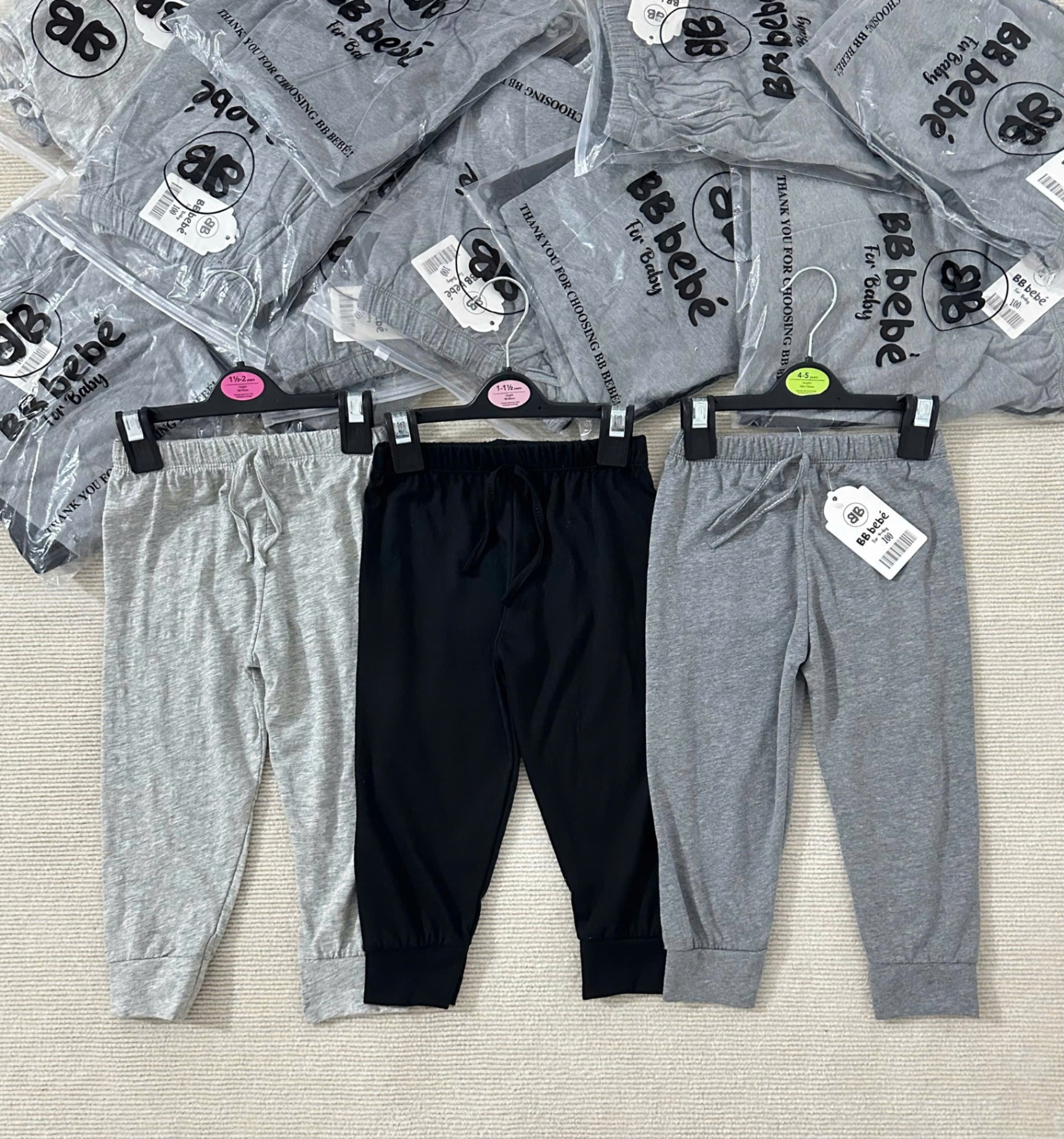 Set 3 quần cotton jogger VNXK (bảng màu mới)