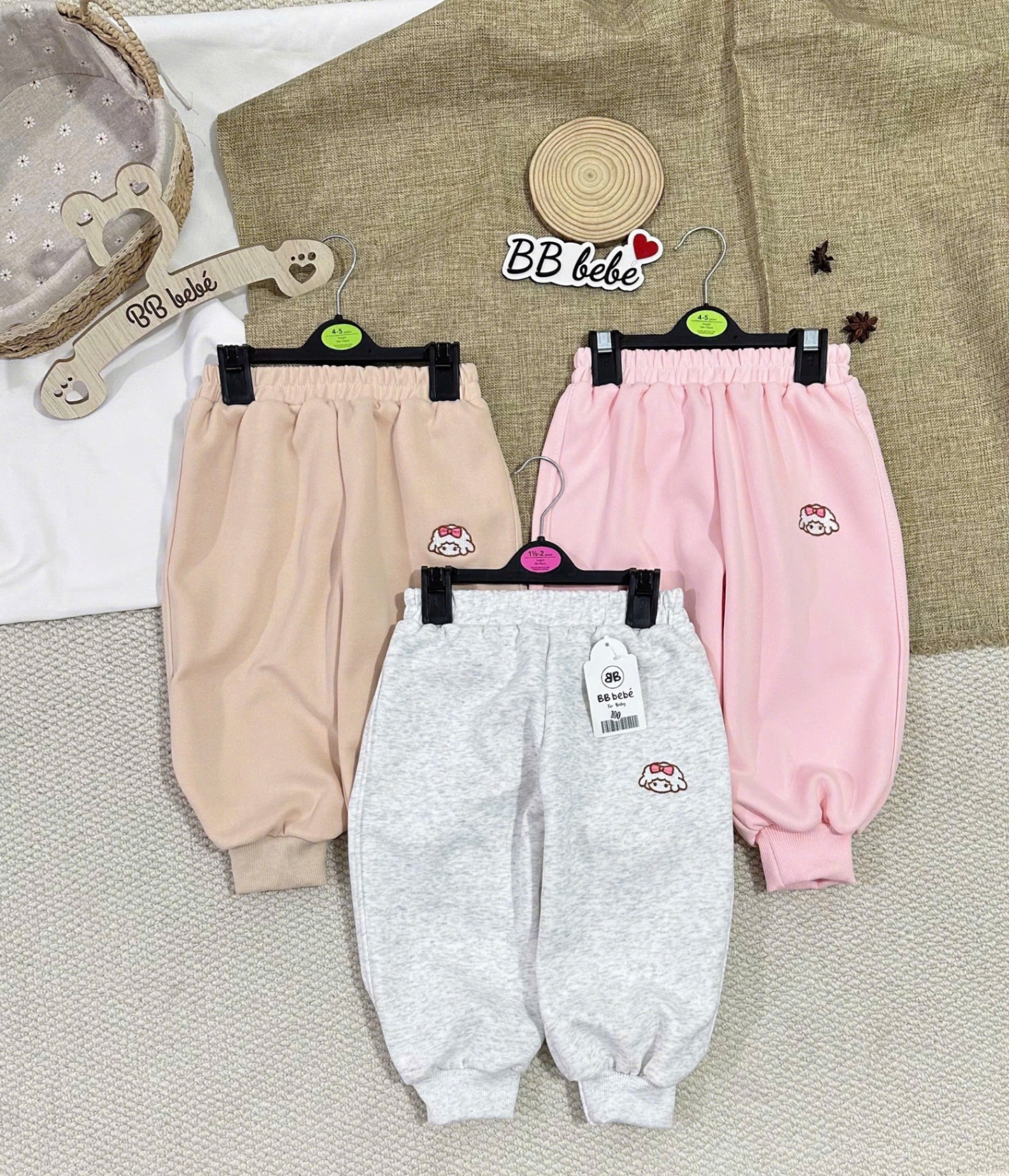 Set 3 quần nỉ bé gái VNXK