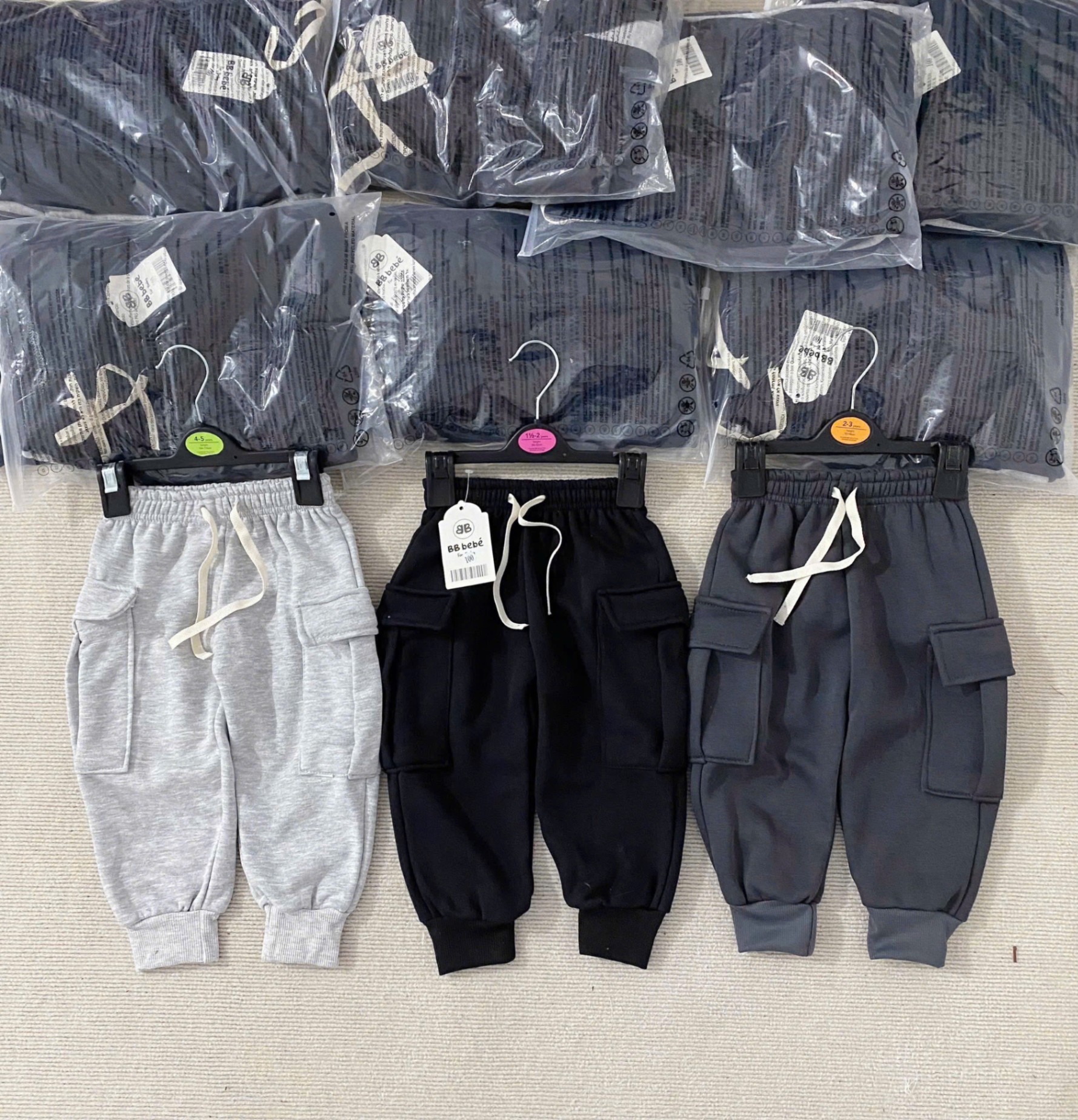 Set 3 quần nỉ túi hộp VNXK