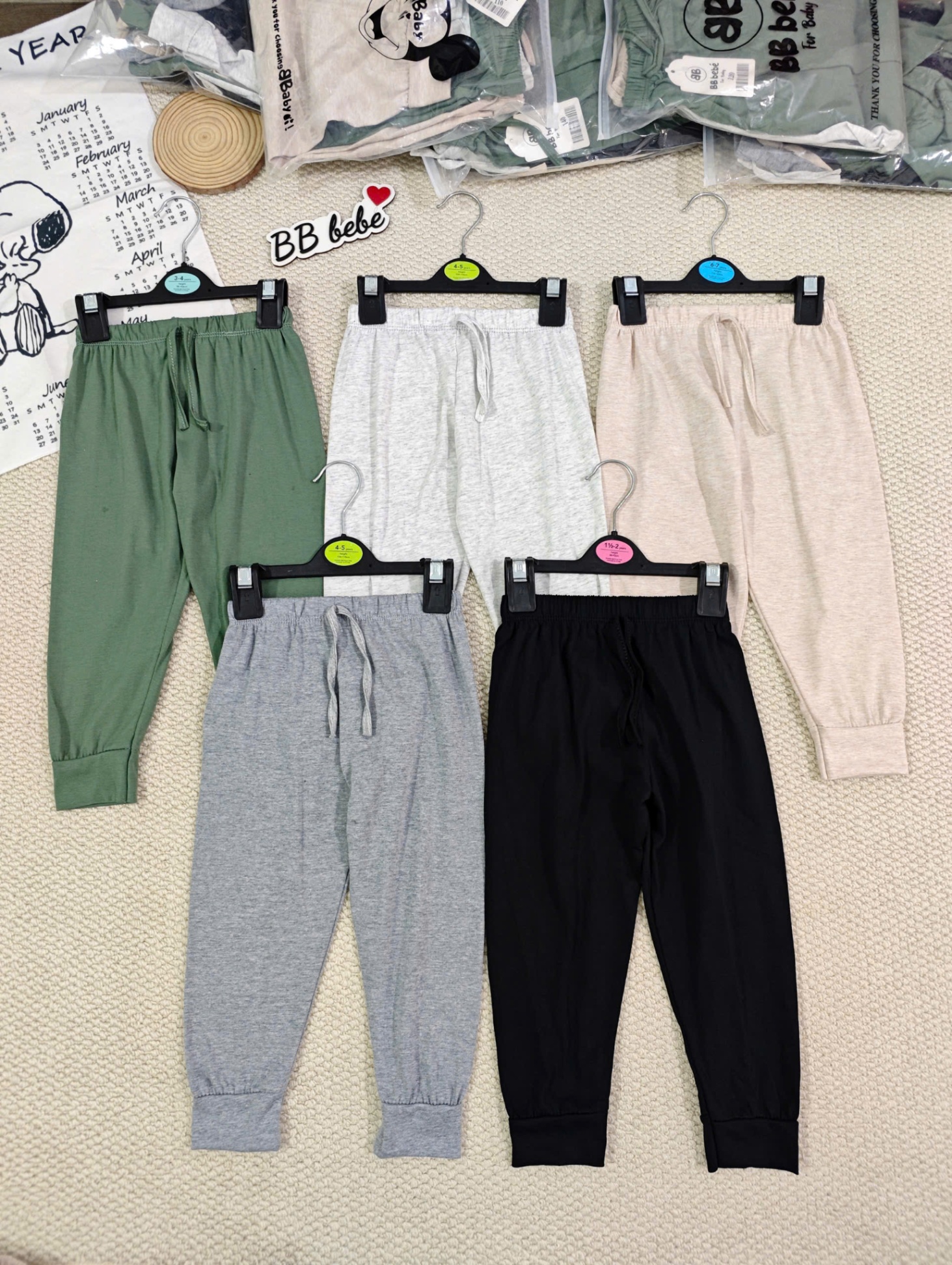 Set 5 quần tone xám xanh VNXK