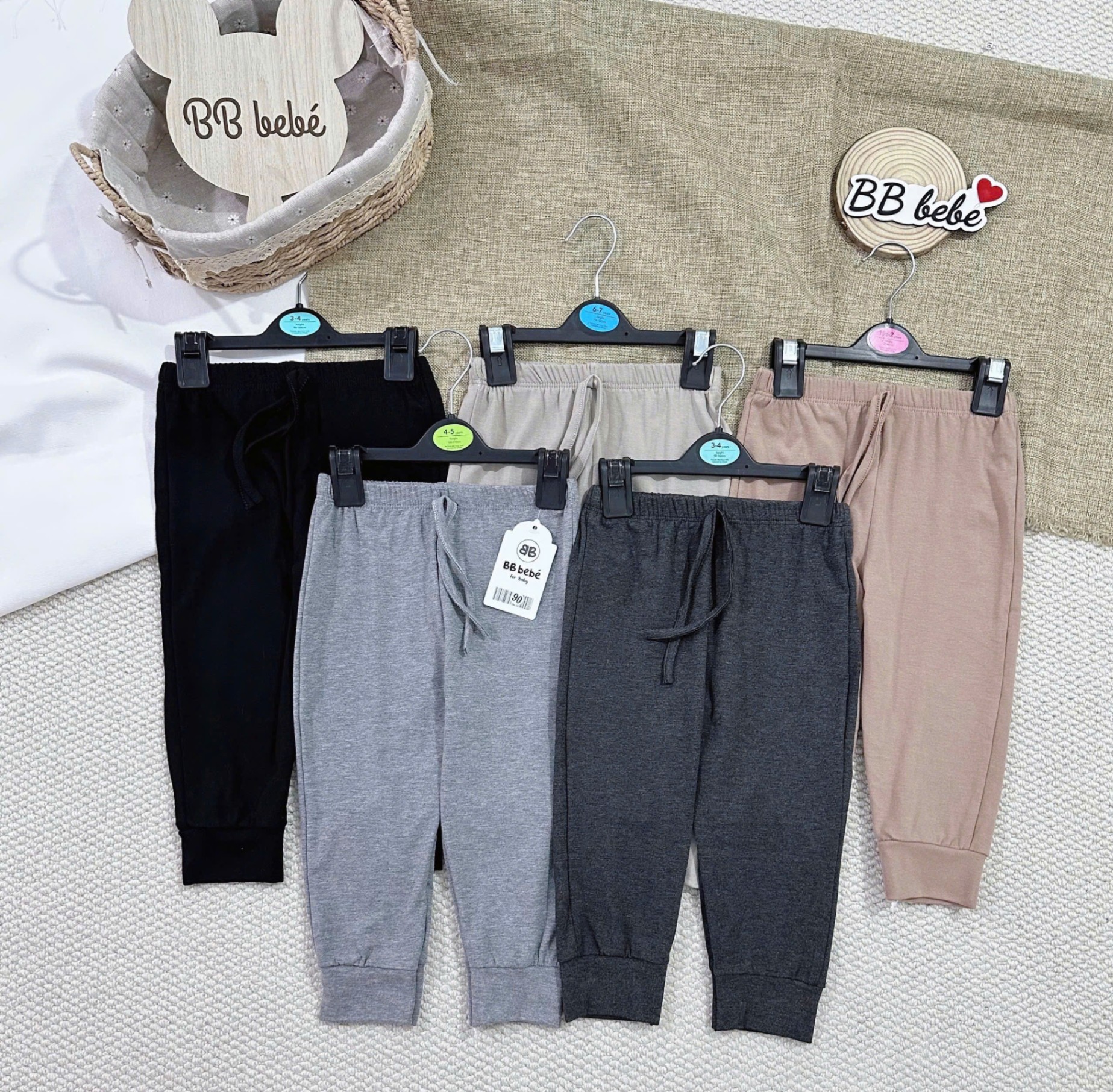Set 5 quần zip tone nâu VNXK