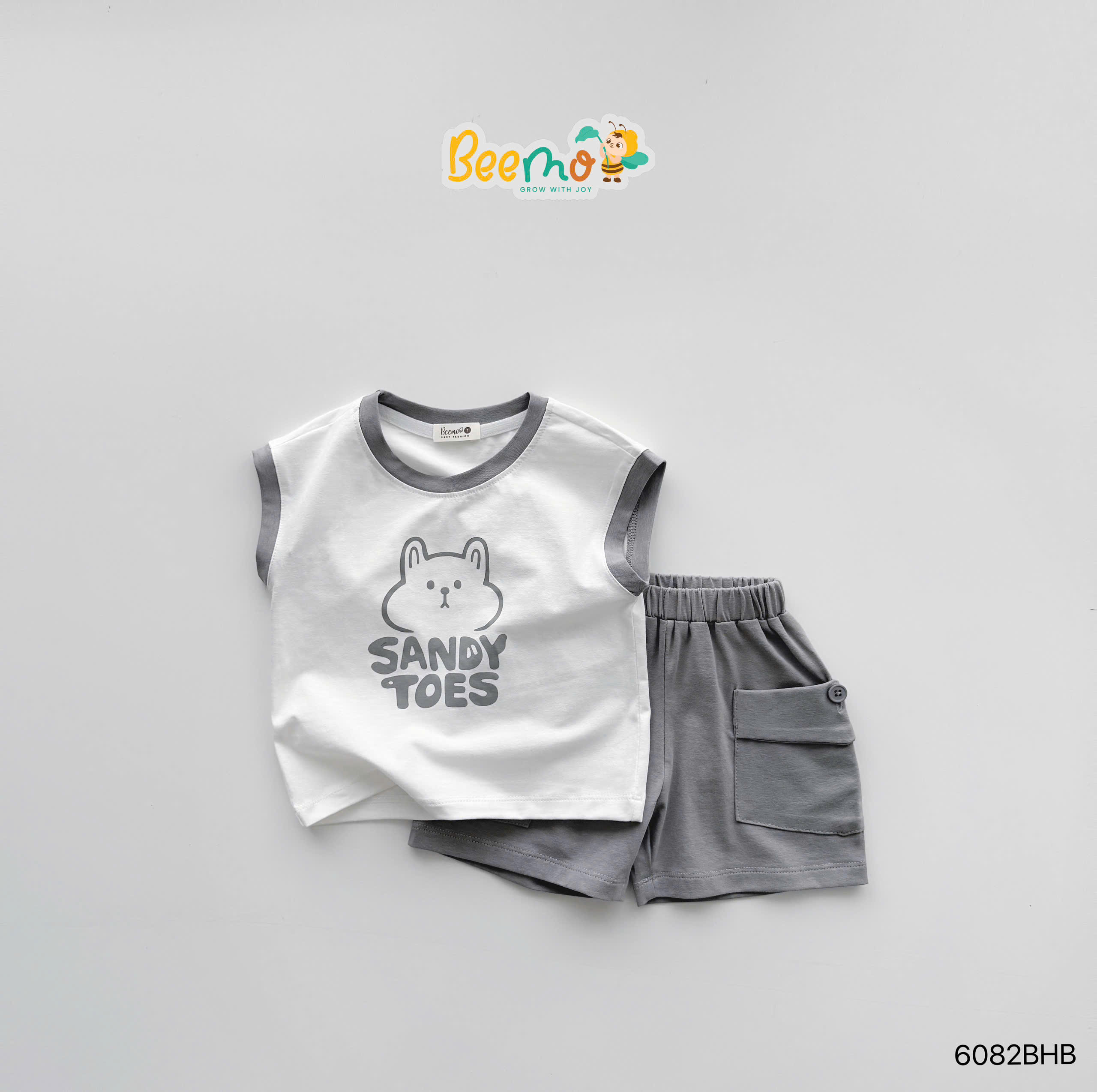 Set ba lỗ in hình gấu sandy toes Beemo