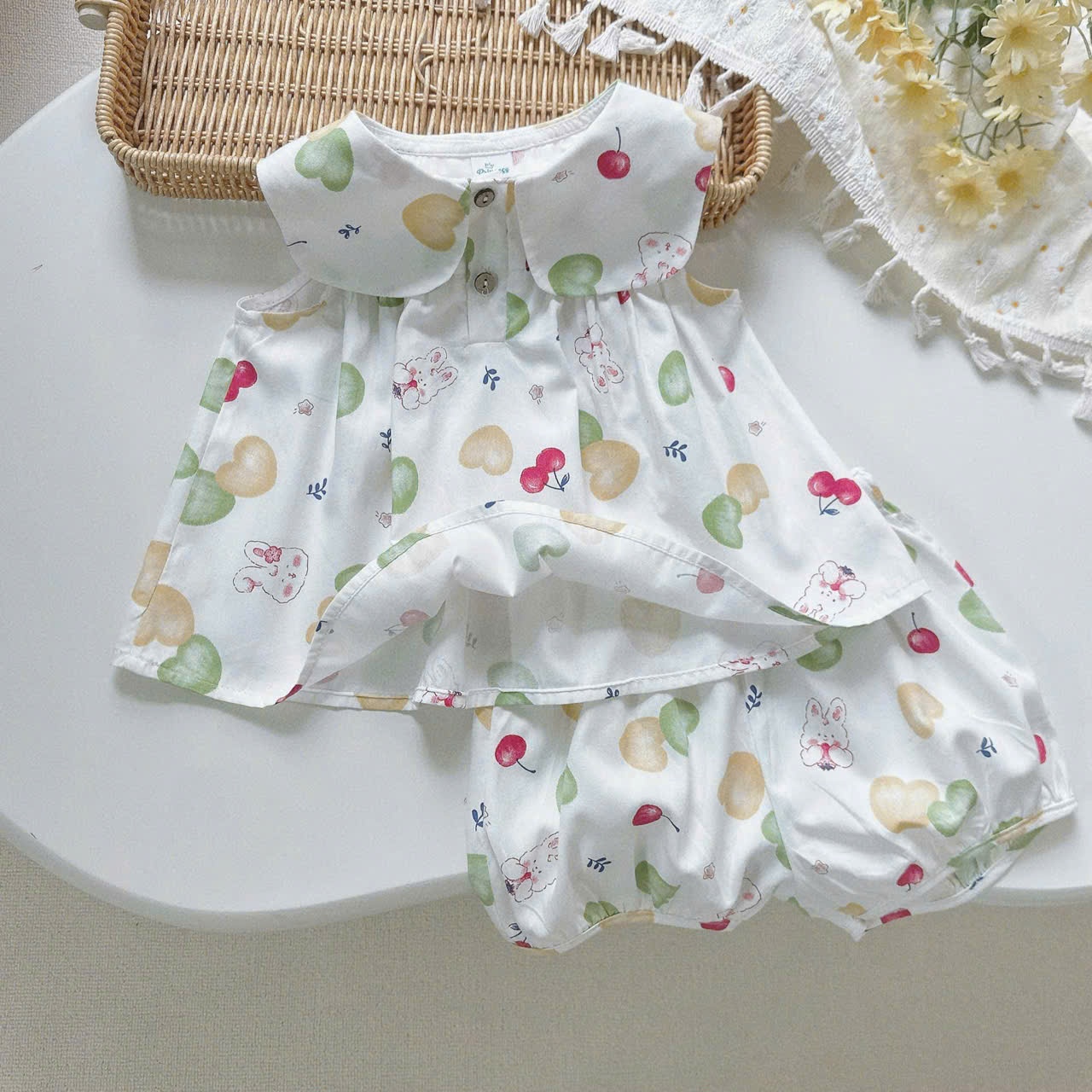 Set bộ bé gái trái tim OPKIDS