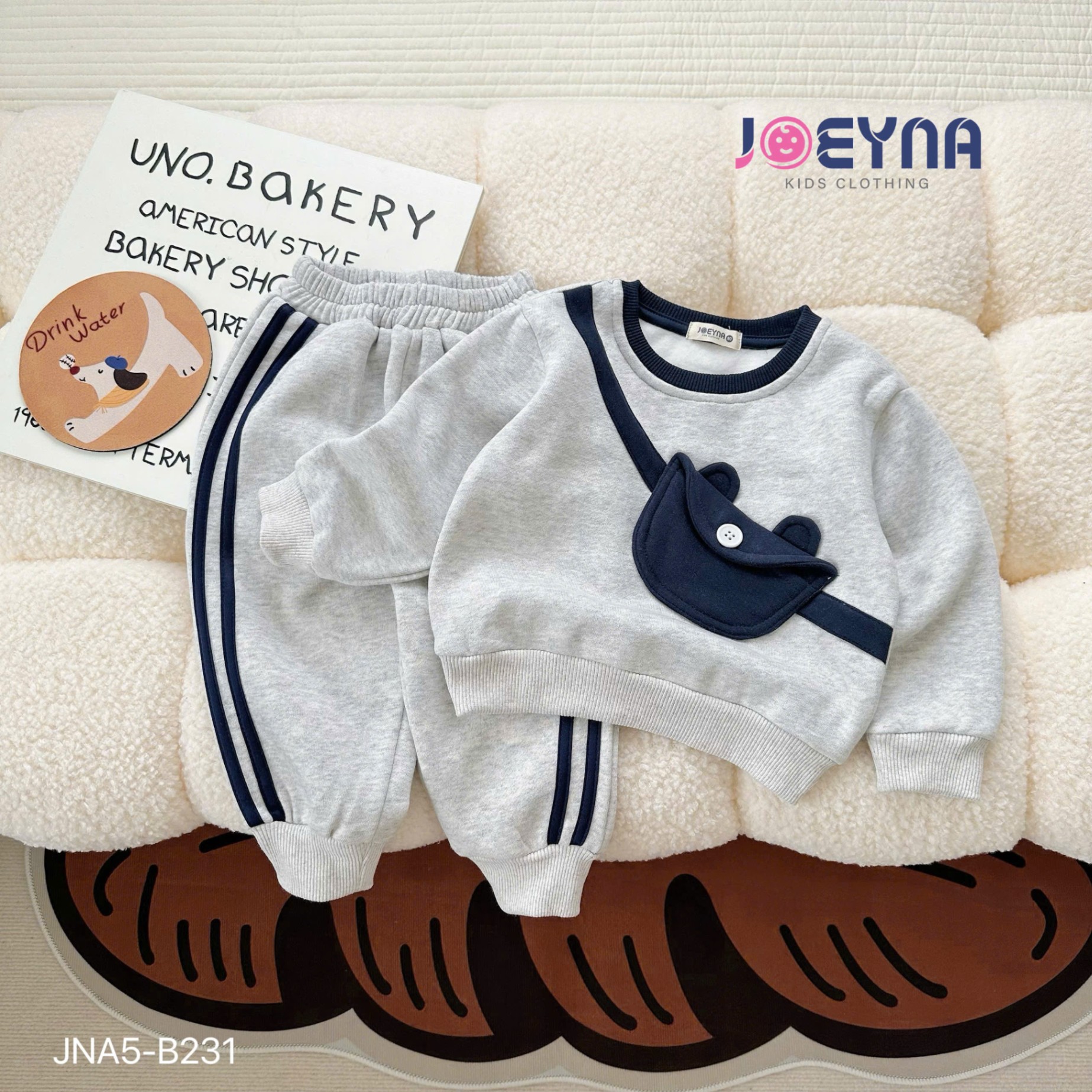 Set bộ nỉ bông túi chéo Joeyna