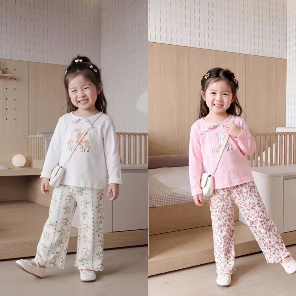 Set cotton dài tay in hình thỏ bunny MINIUMBABY