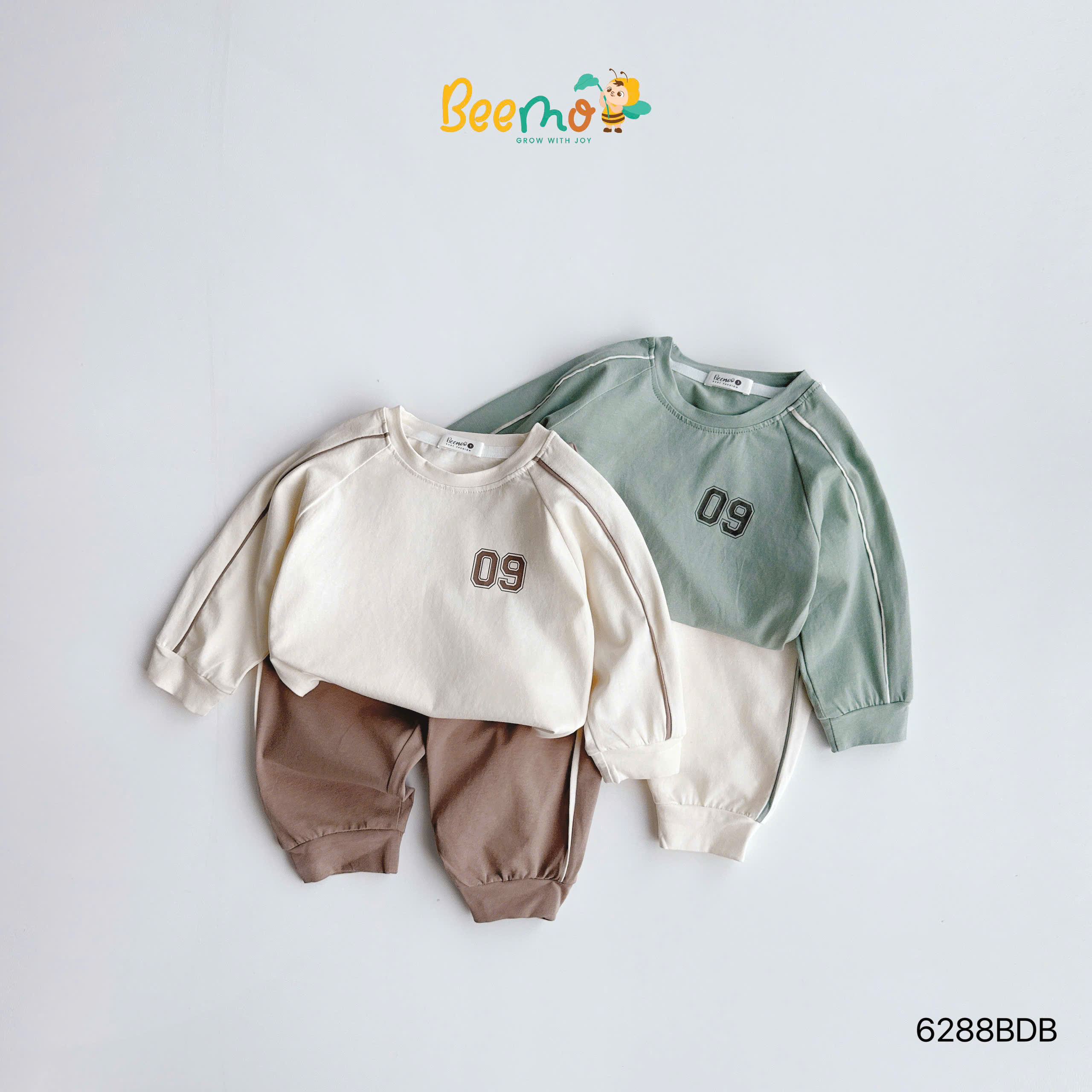 Set cotton thể thao phối line số 09 BEEMO
