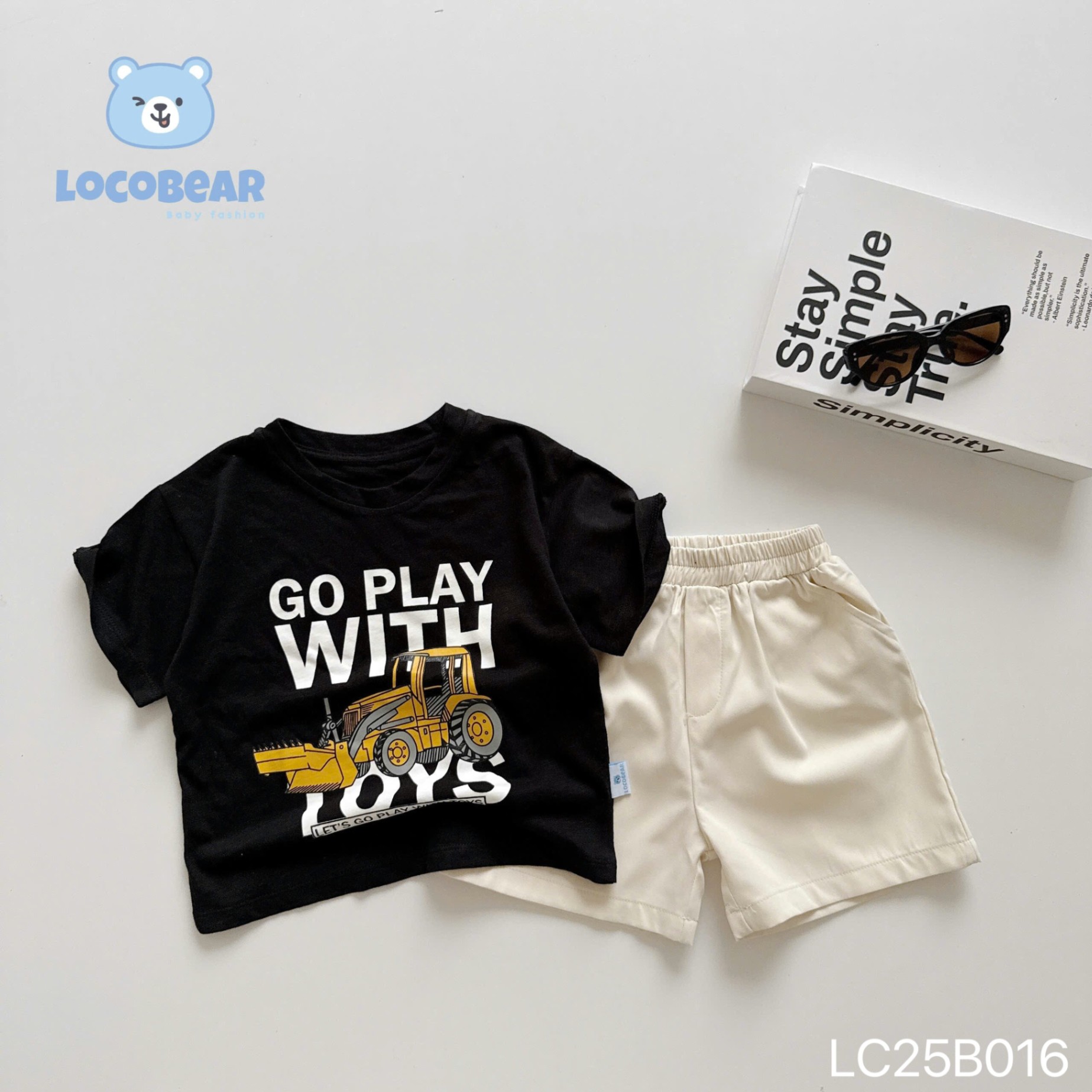 Set phông cộc tay go play with Locobear