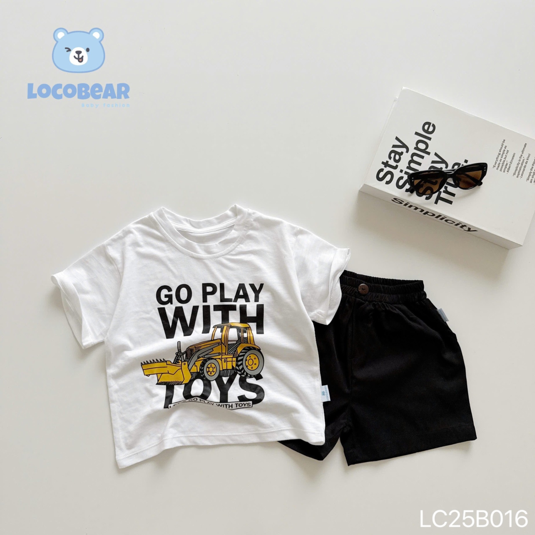 Set phông cộc tay go play with Locobear