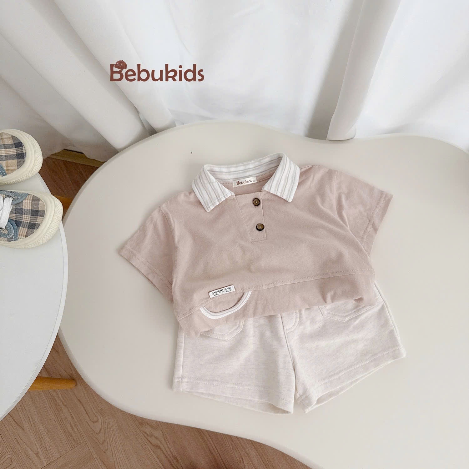Set polo cho bé trai siêu ngầu BEBUKIDS