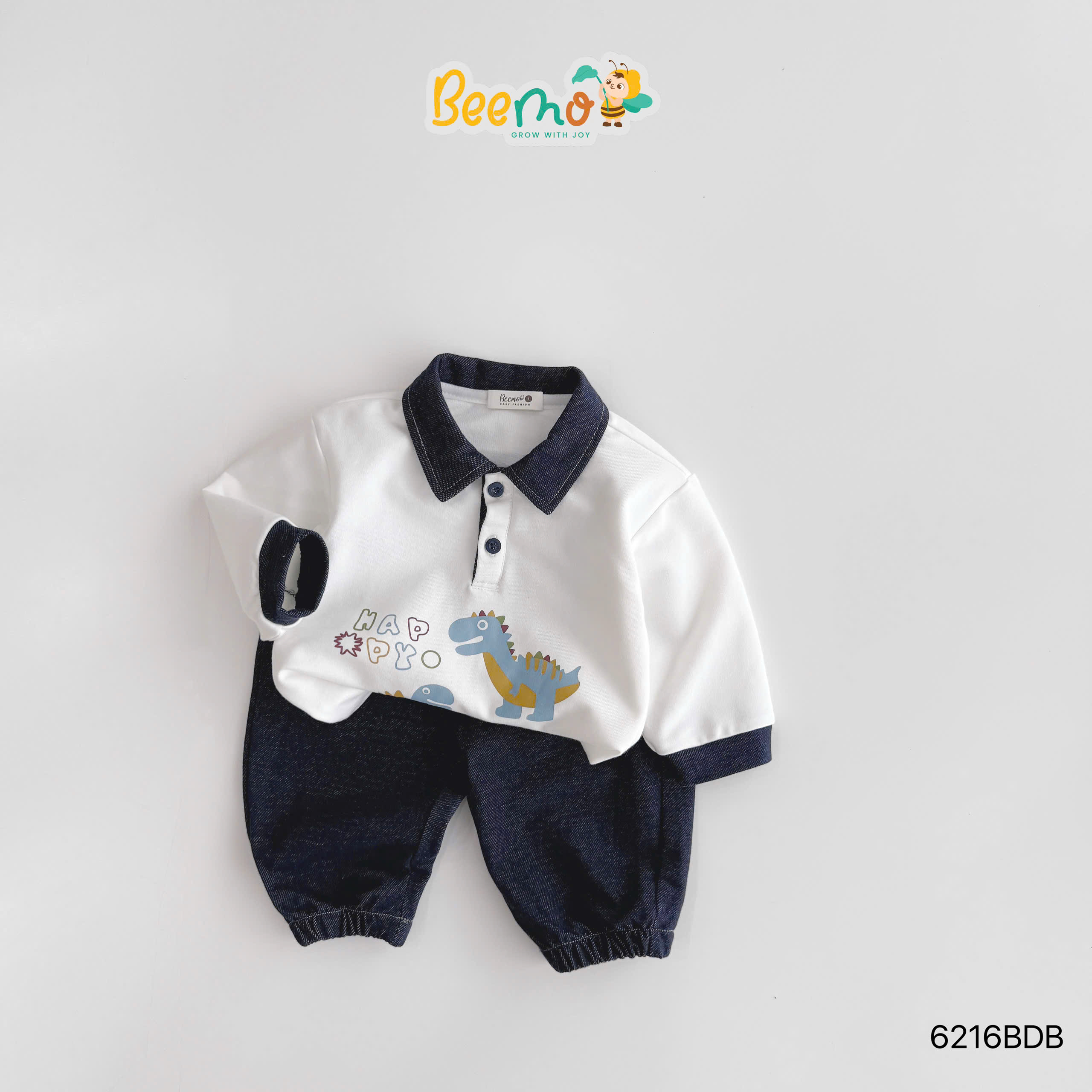 Set polo da cá in hình khủng long BEEMO