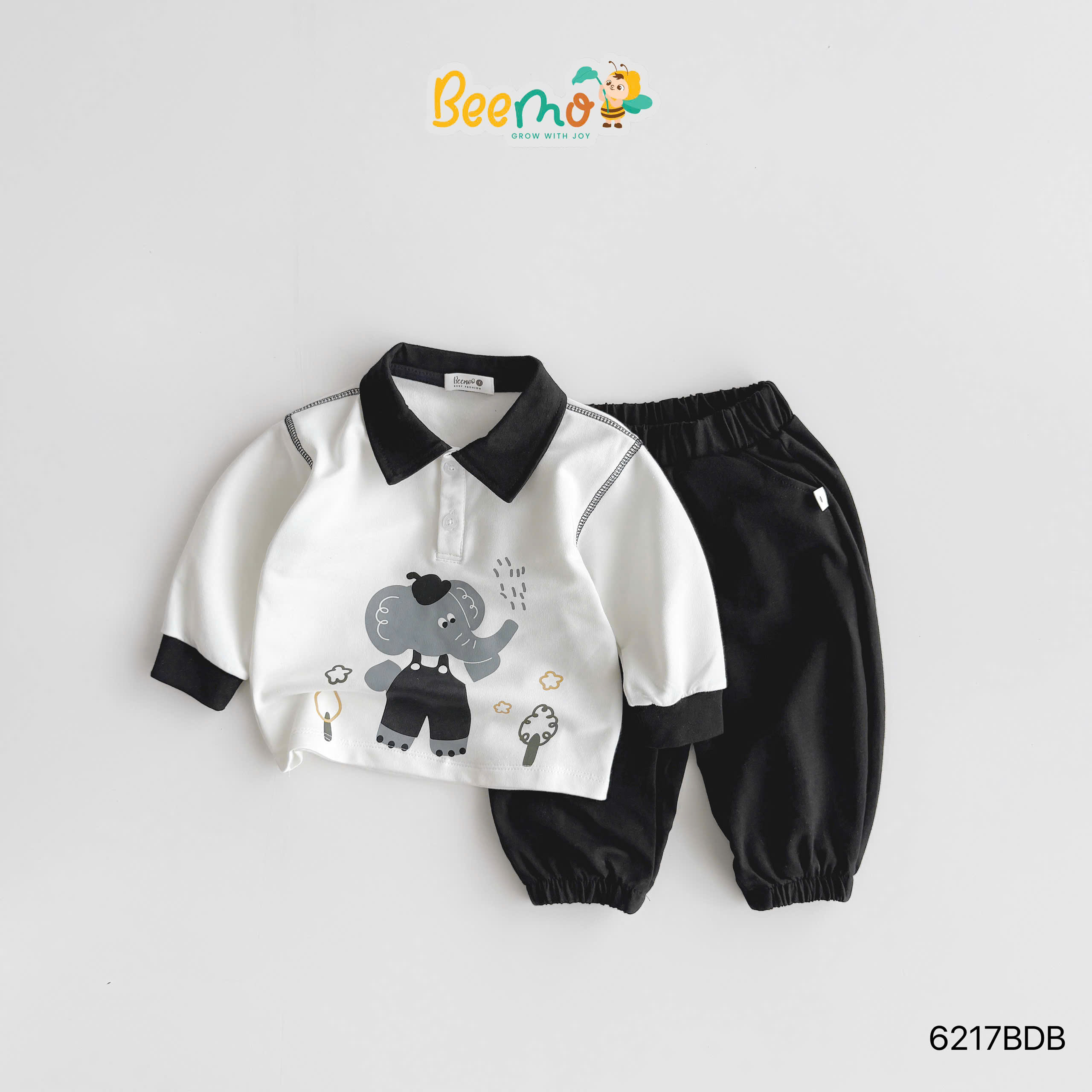 Set polo da cá in hình voi ngộ nghĩnh Beemo