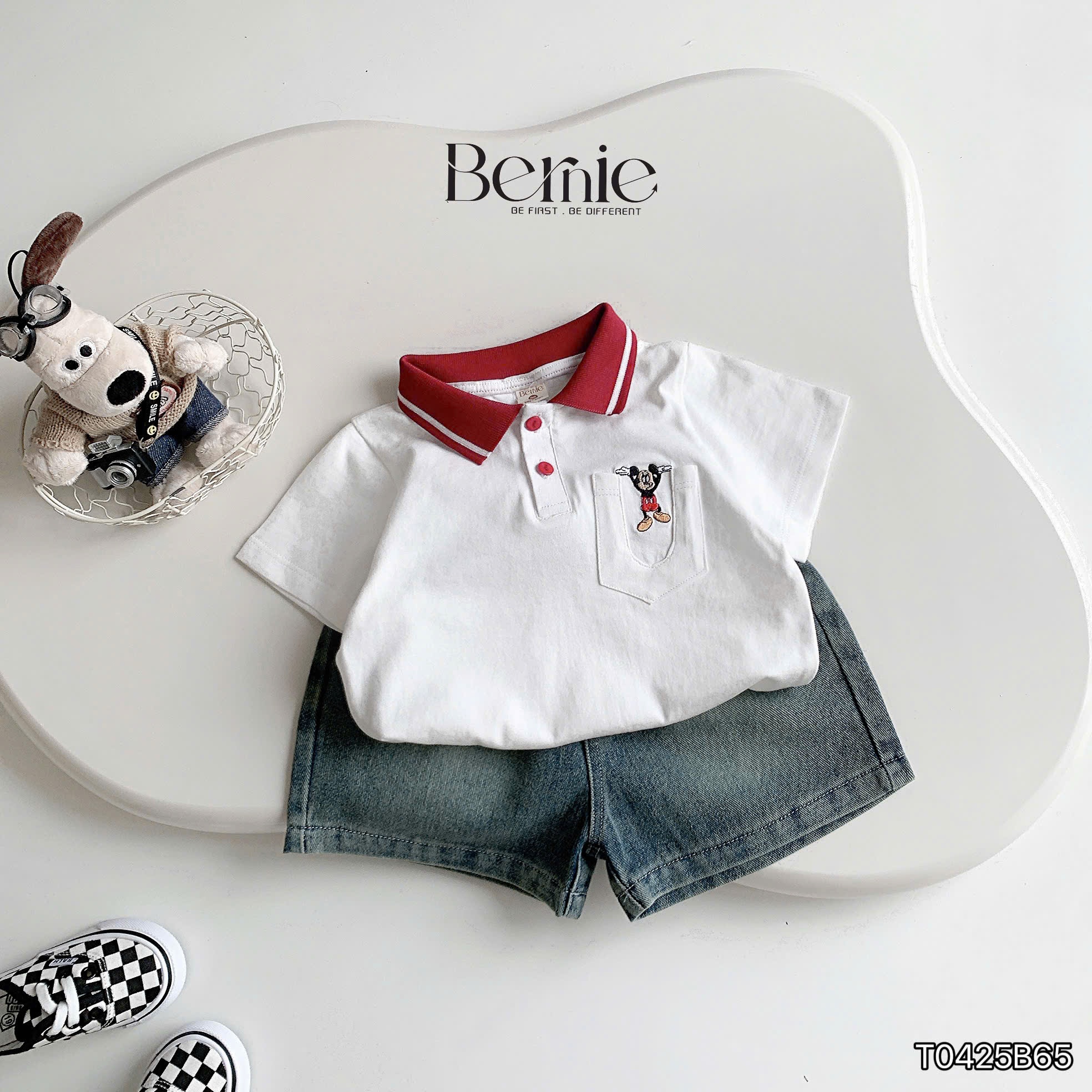 Set polo mickey tinh nghịch Bernie