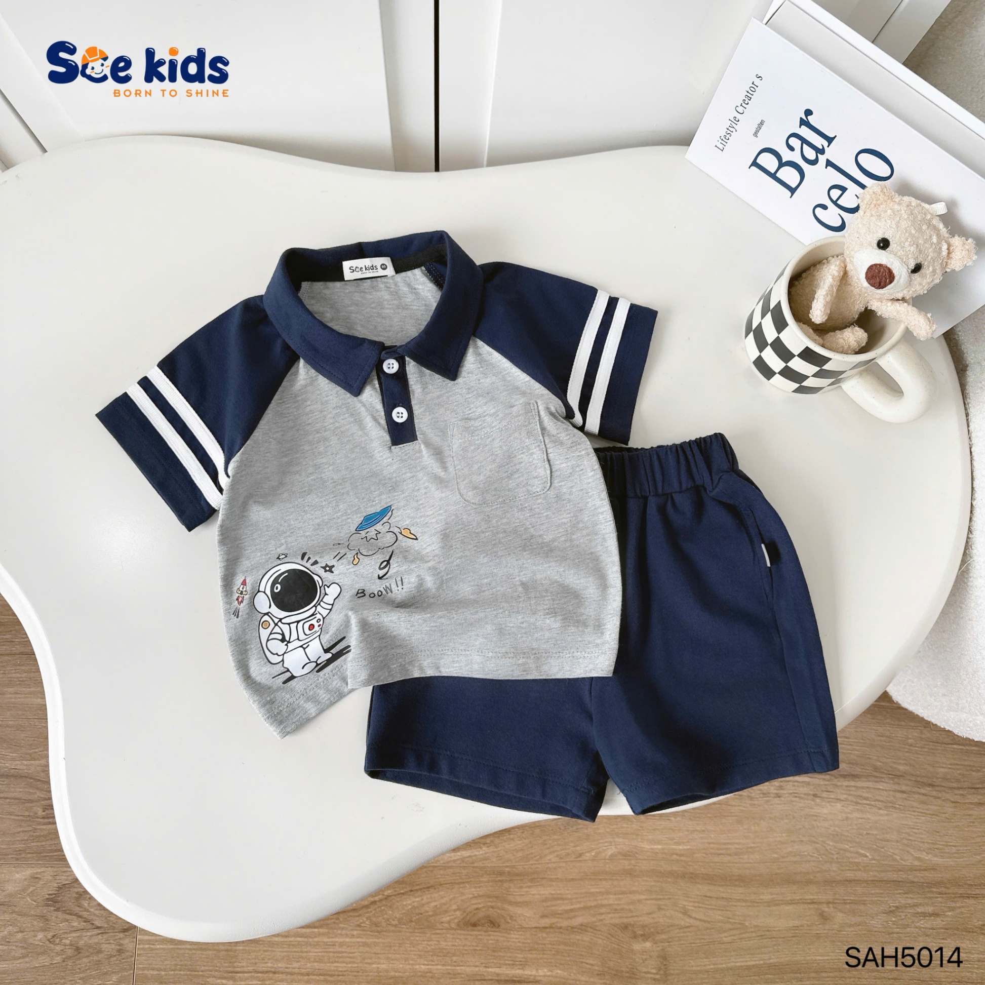 Set polo vũ trụ năng động SCE KIDS