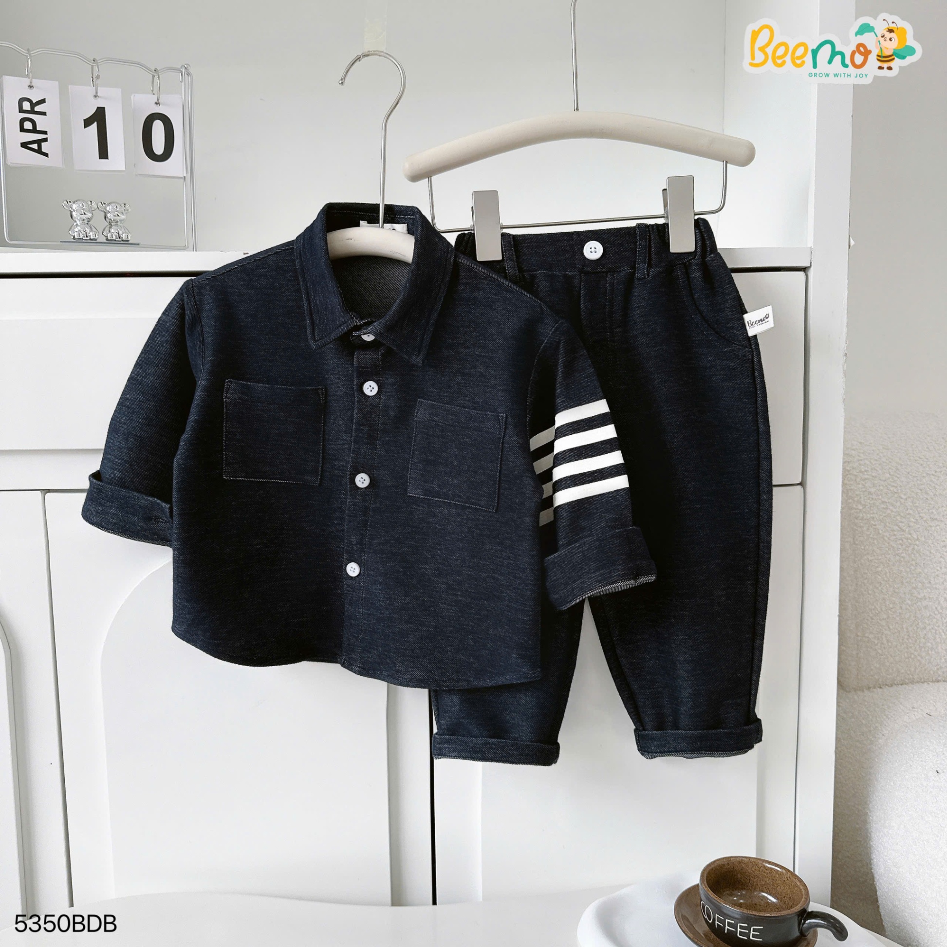 Set sơ mi giả bò phối tay Beemo