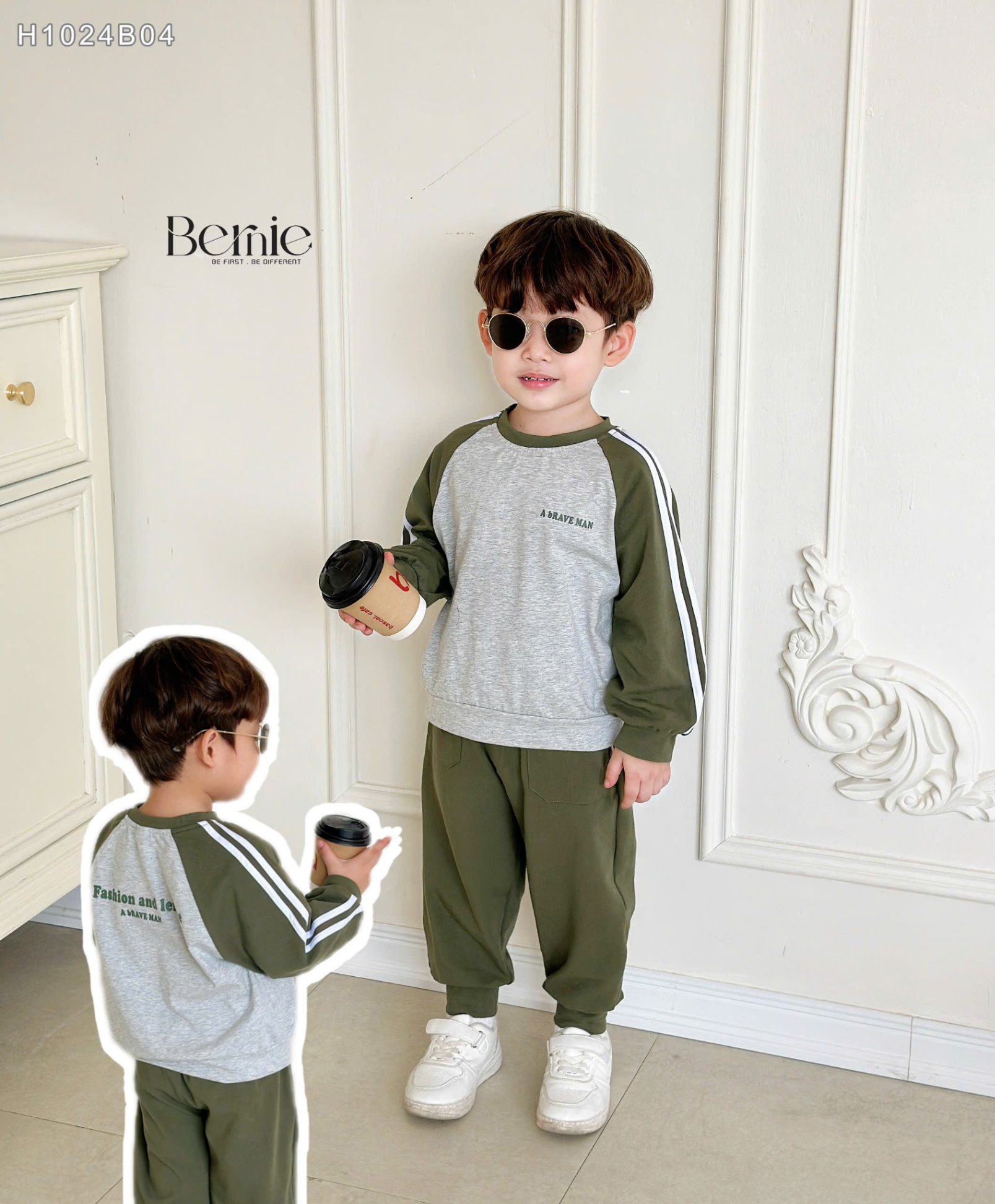 Set thể thao dài tay phối màu brave Bernie
