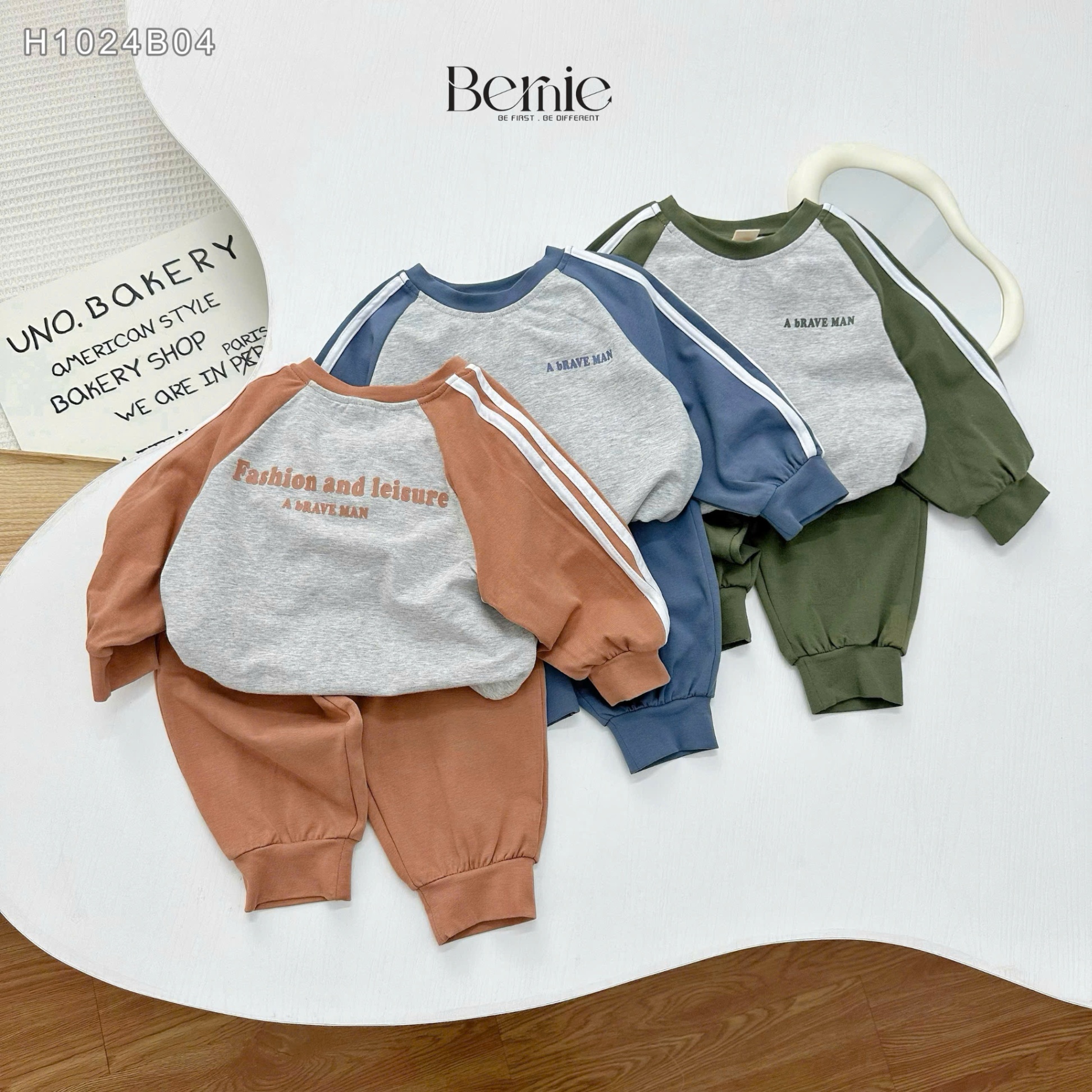 Set thể thao dài tay phối màu brave Bernie
