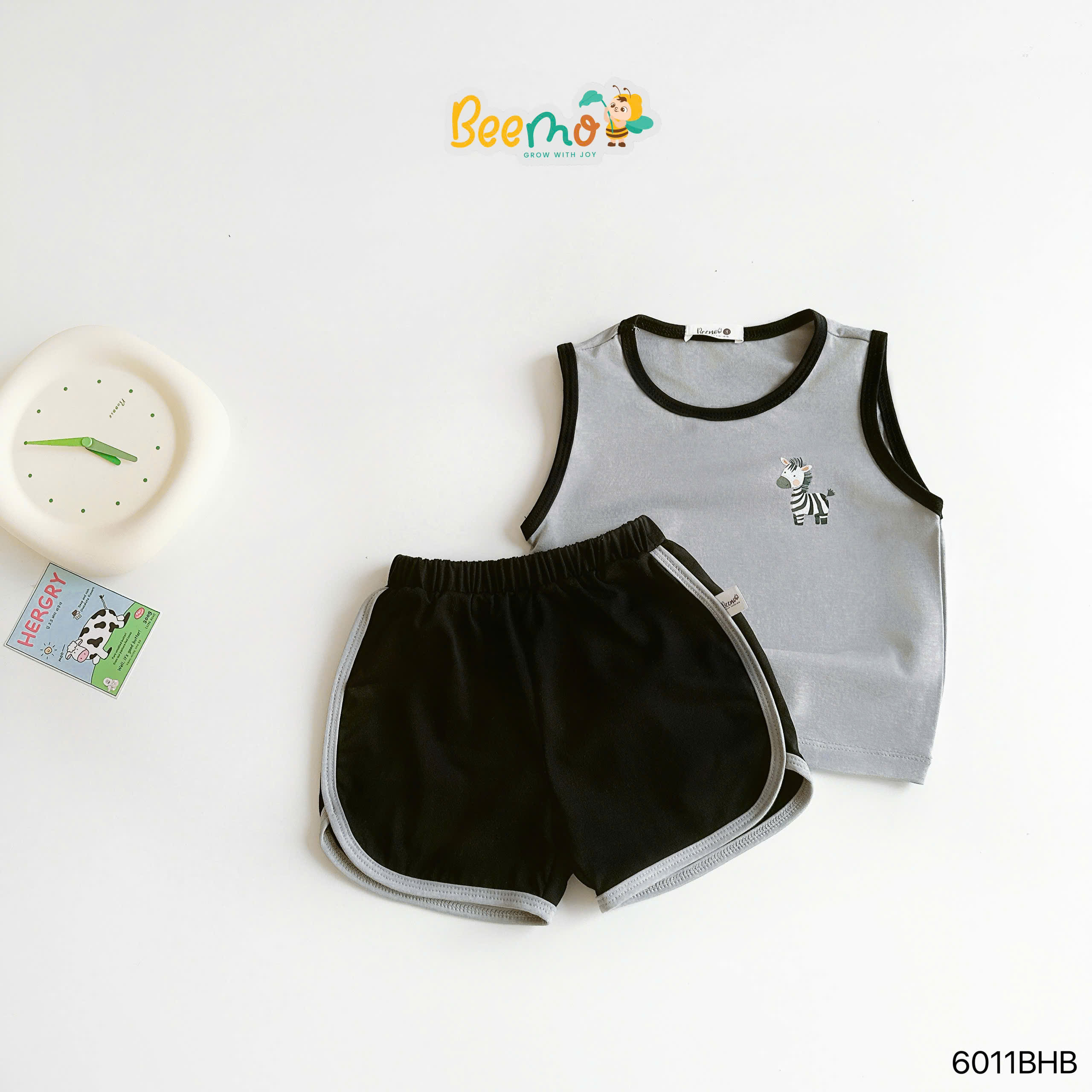 Set thun ba lỗ in hình động vật Beemo