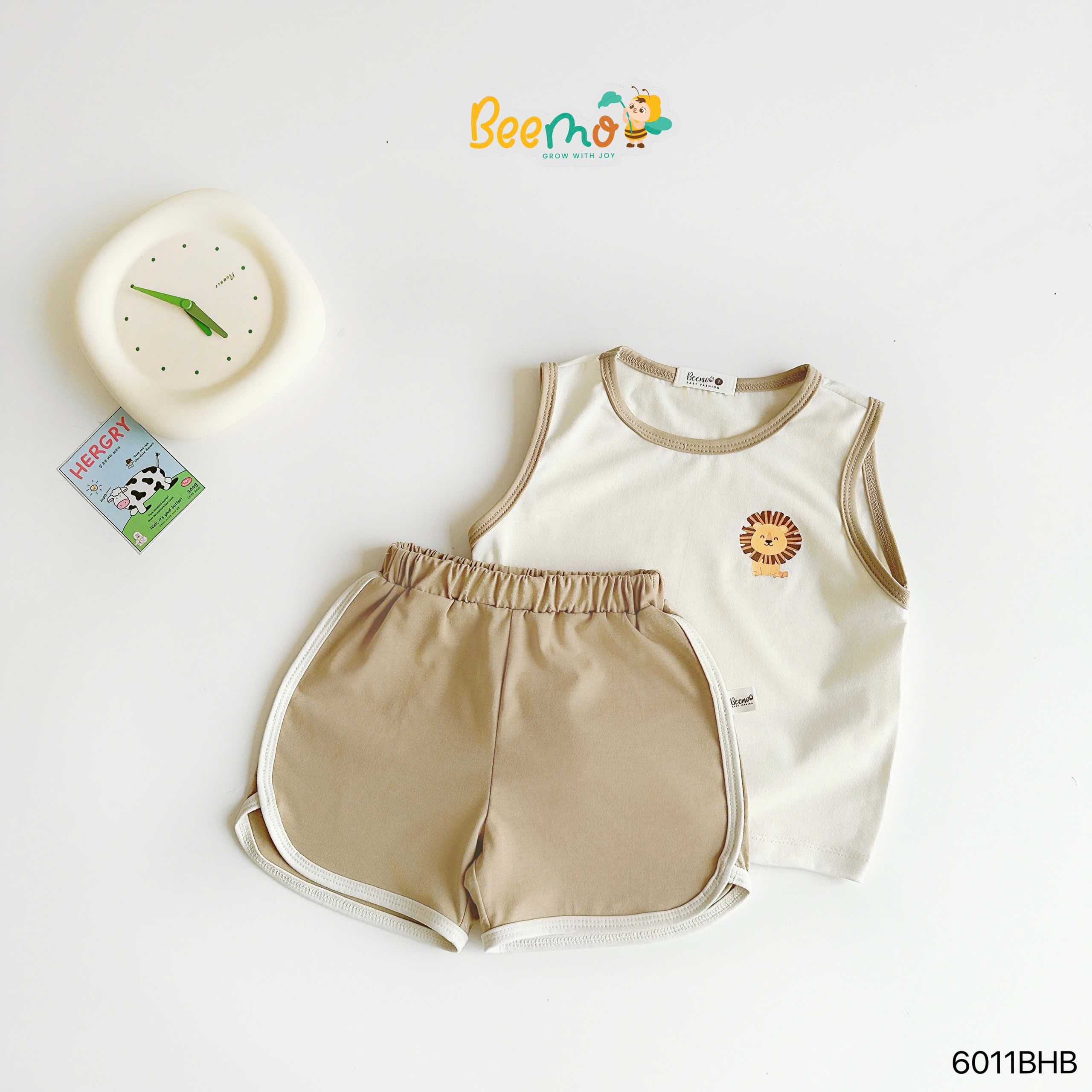 Set thun ba lỗ in hình động vật Beemo