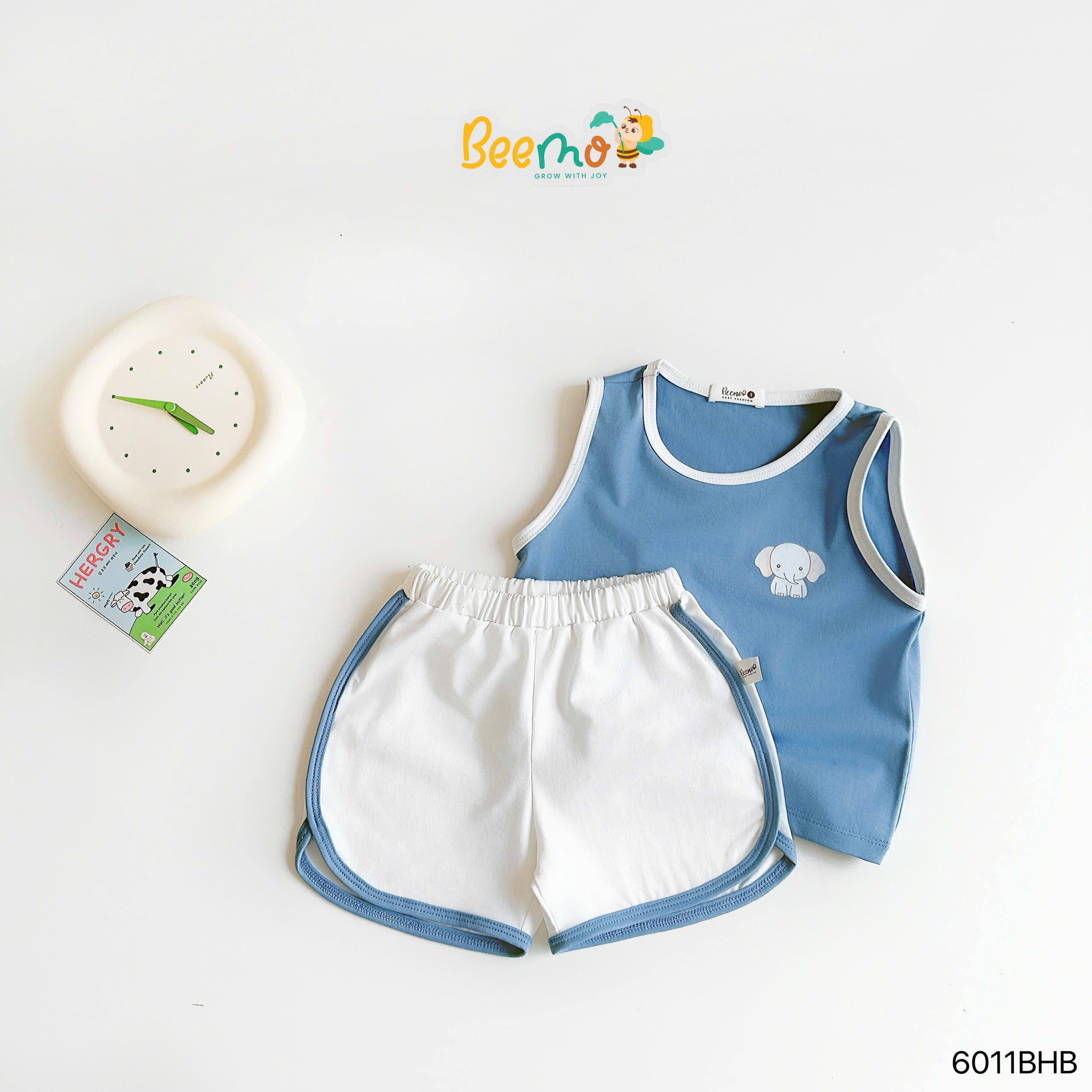 Set thun ba lỗ in hình động vật Beemo