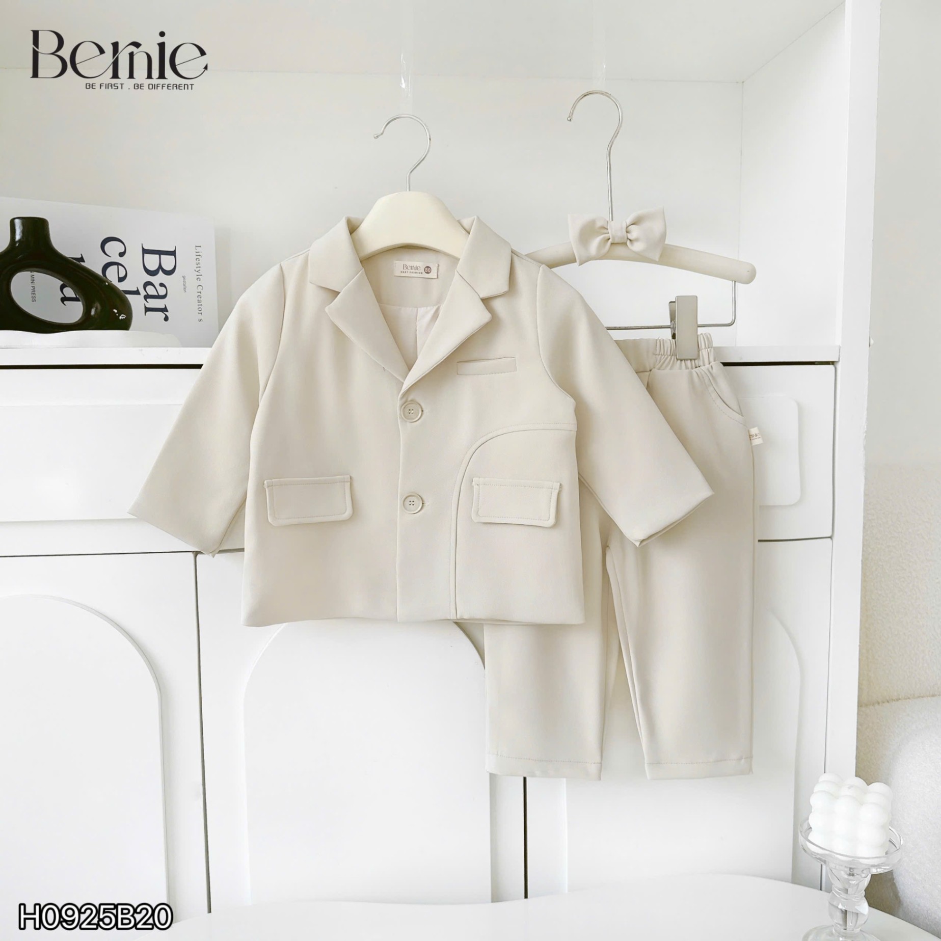 Set vest công tử can nắp túi Bernie