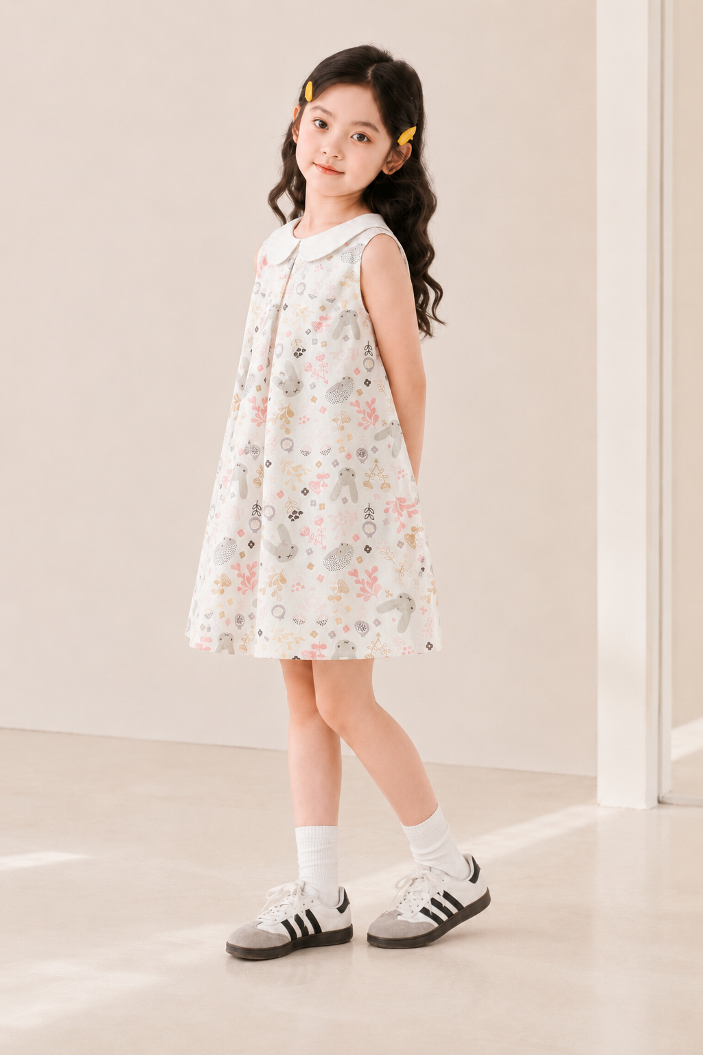 Váy cổ sen bé gái OPKIDS