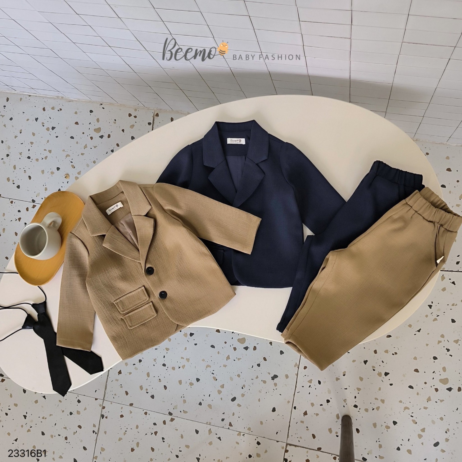 Vest dạ phối nắp túi lệch beemo