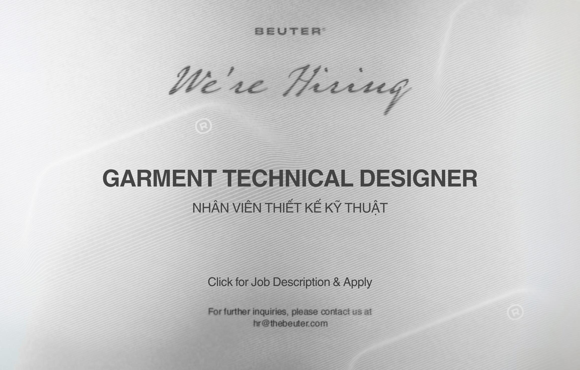 GARMENT TECHNICAL DESIGNER