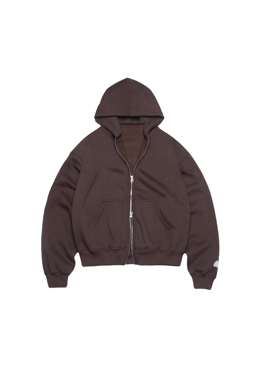 BEUTER® MOCHA BOXY ZIP HOODIE